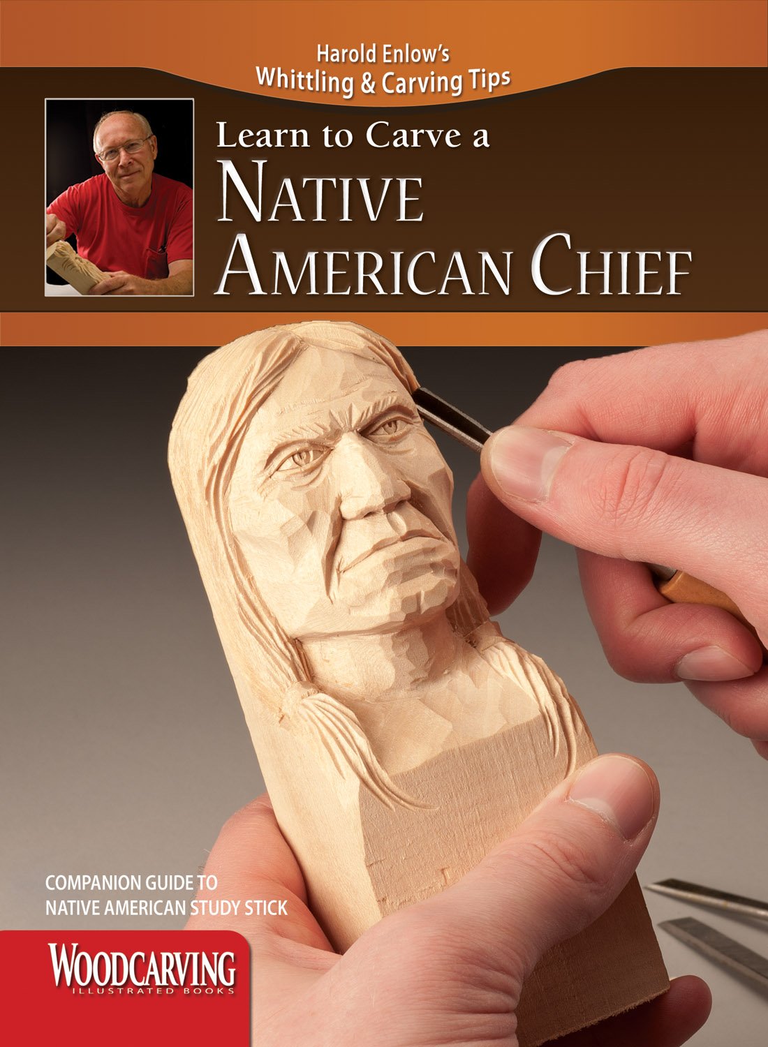 Native American Study Stick Kit (Learn to Carve Faces with Harold Enlow),New