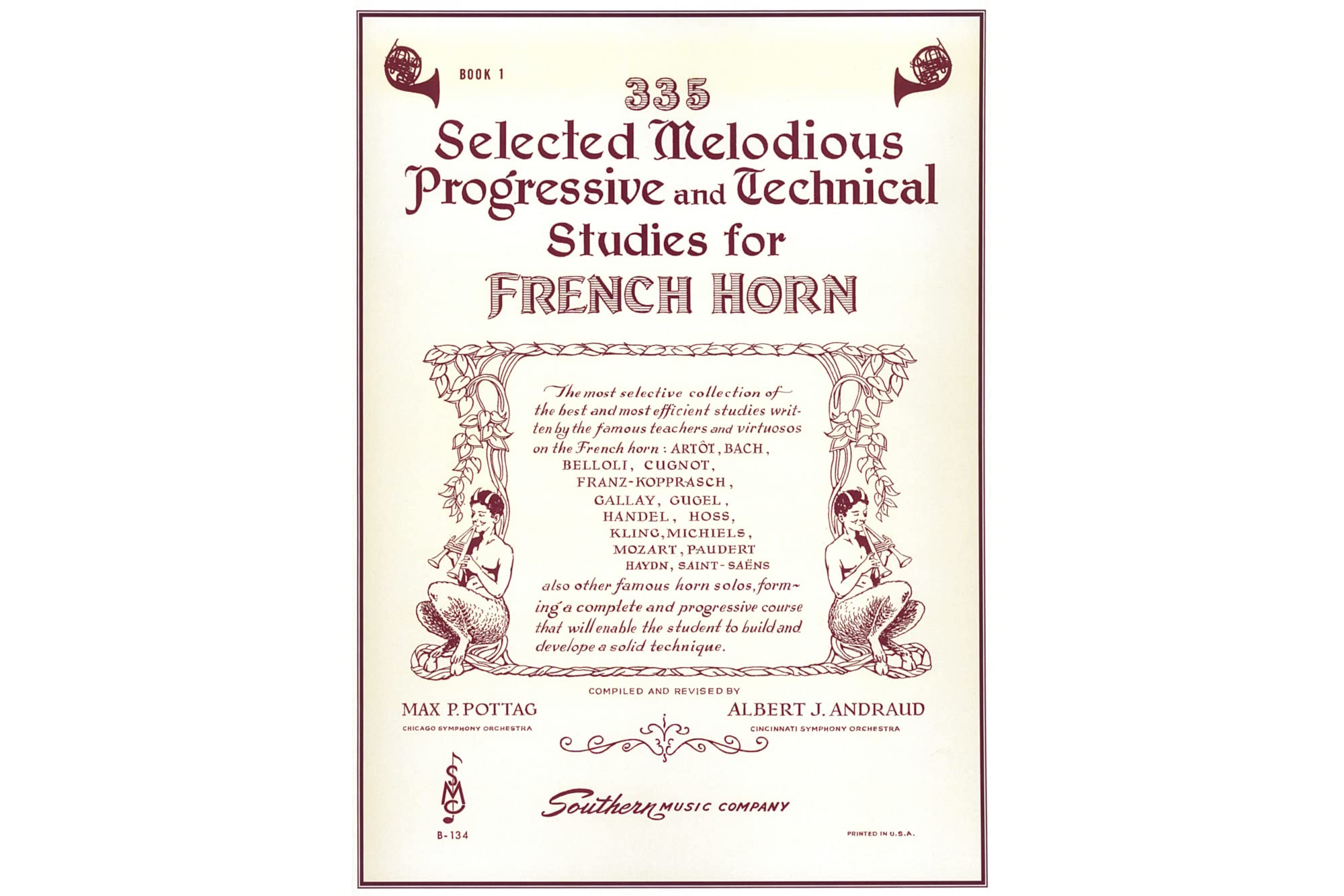 335 Selected Melodious Progressive Technical Studies for French Horn, Book 1,New