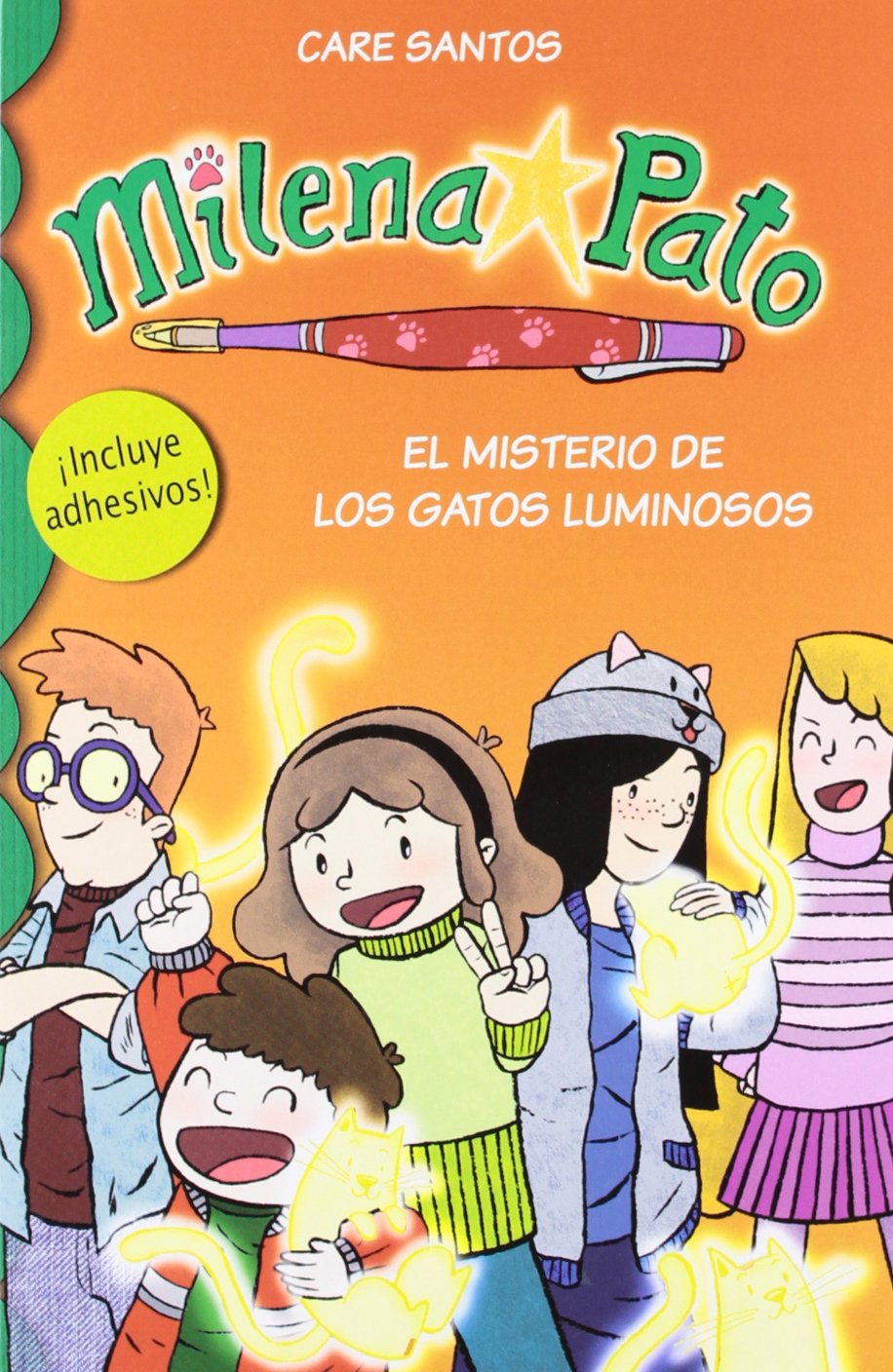 El misterio de los gatos luminosos (tapa dura con pegatinas) (Serie Milena Pato 5) (Spanish Edition),Used