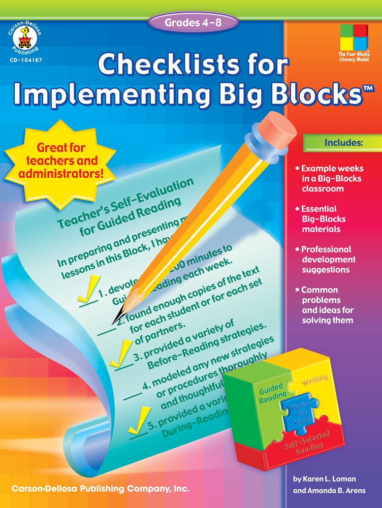 Checklists for Implementing Big Blocks, Grades 4  8,Used