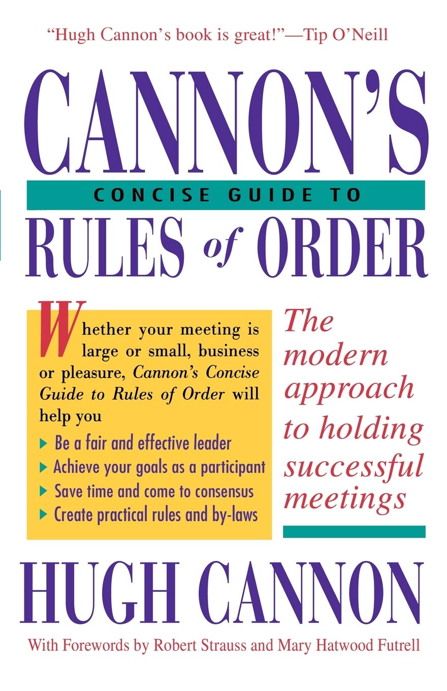 Cannon'S Concise Guide To Rules Of Order,New