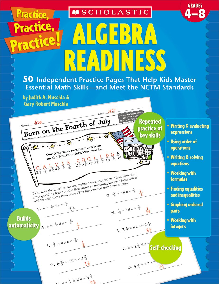 Practice, Practice: Algebra Readiness, Grades 48