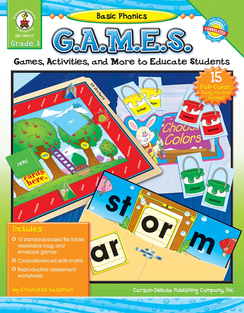 Basic Phonics G.A.M.E.S, Grade 3,Used