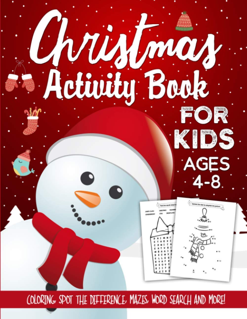 Christmas Activity Book For Kids Ages 48: The Ultimate Christmas Theme Gift Book For Boys and Girls Filled With Learning, Color,Used