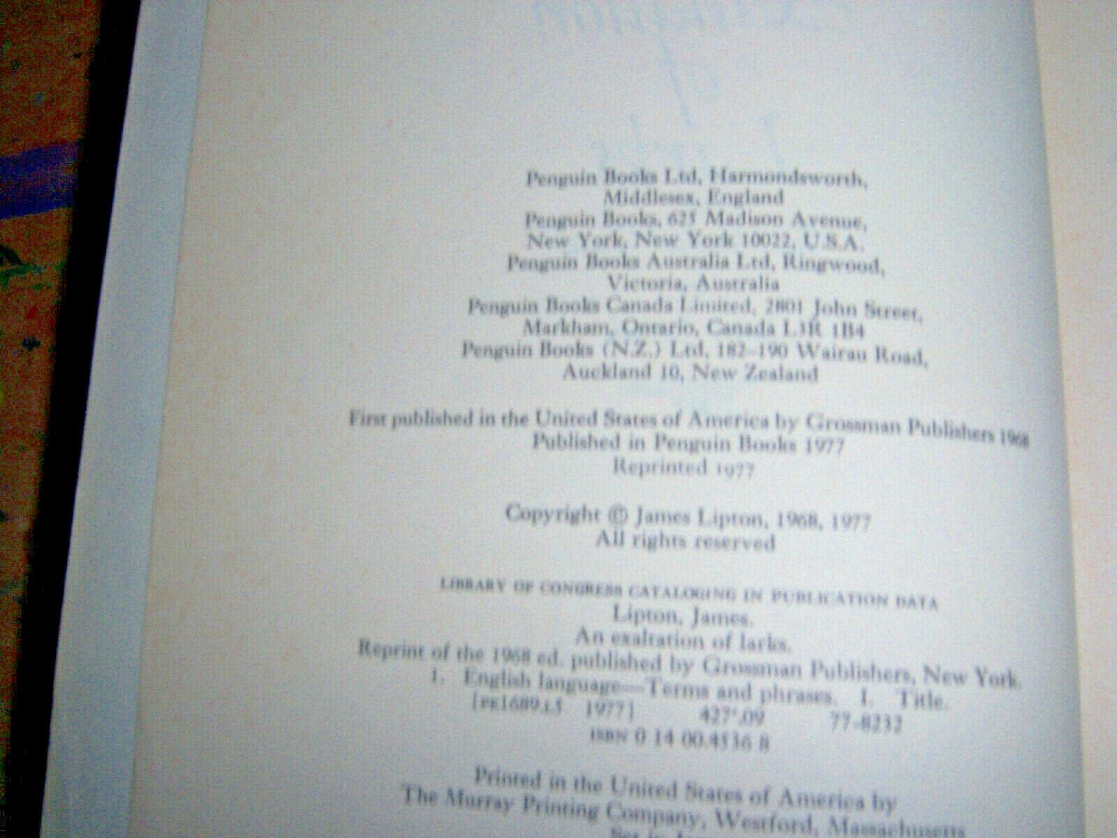 AN Exaltation of Larks or, The Venereal Game,Used