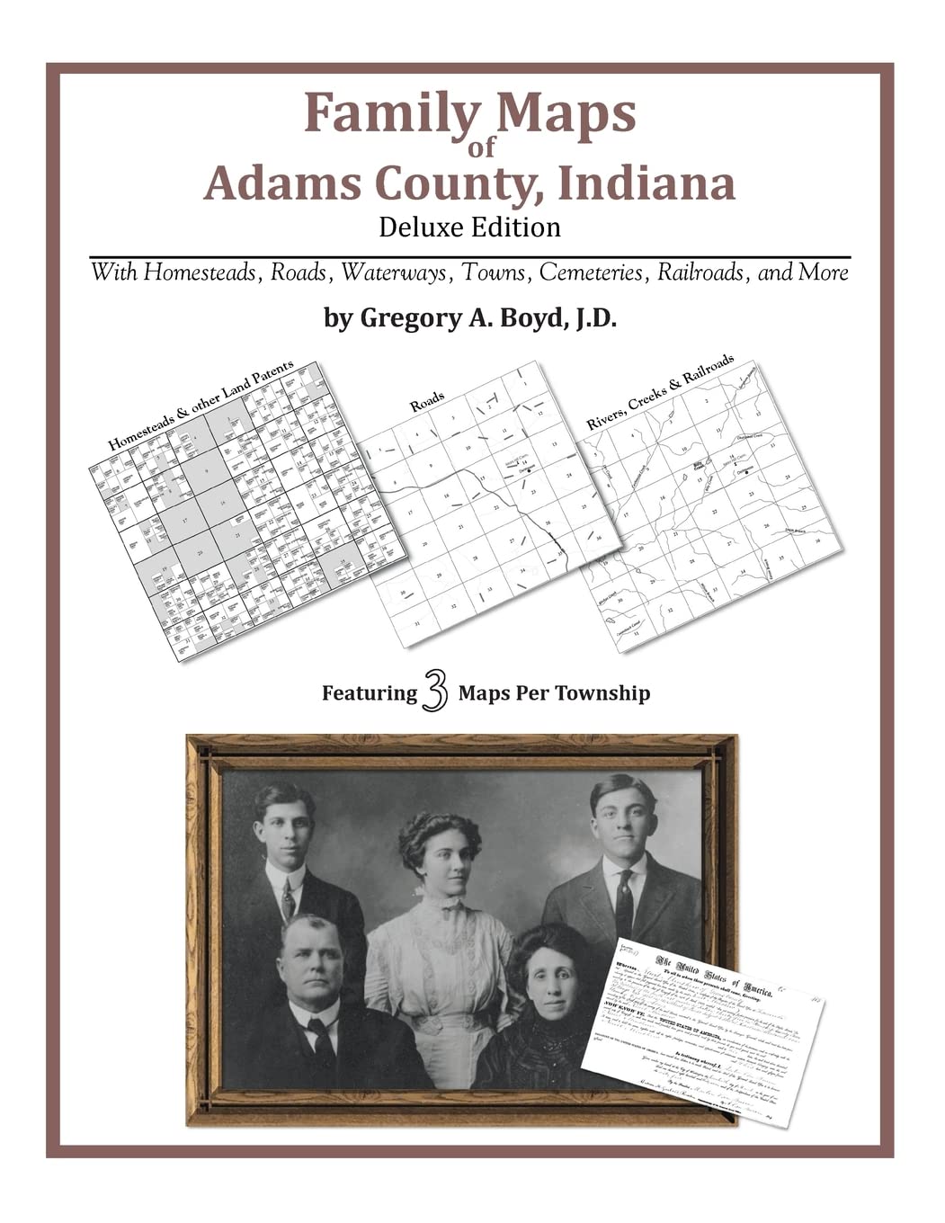 Family Maps of Adams County, Indiana,Used