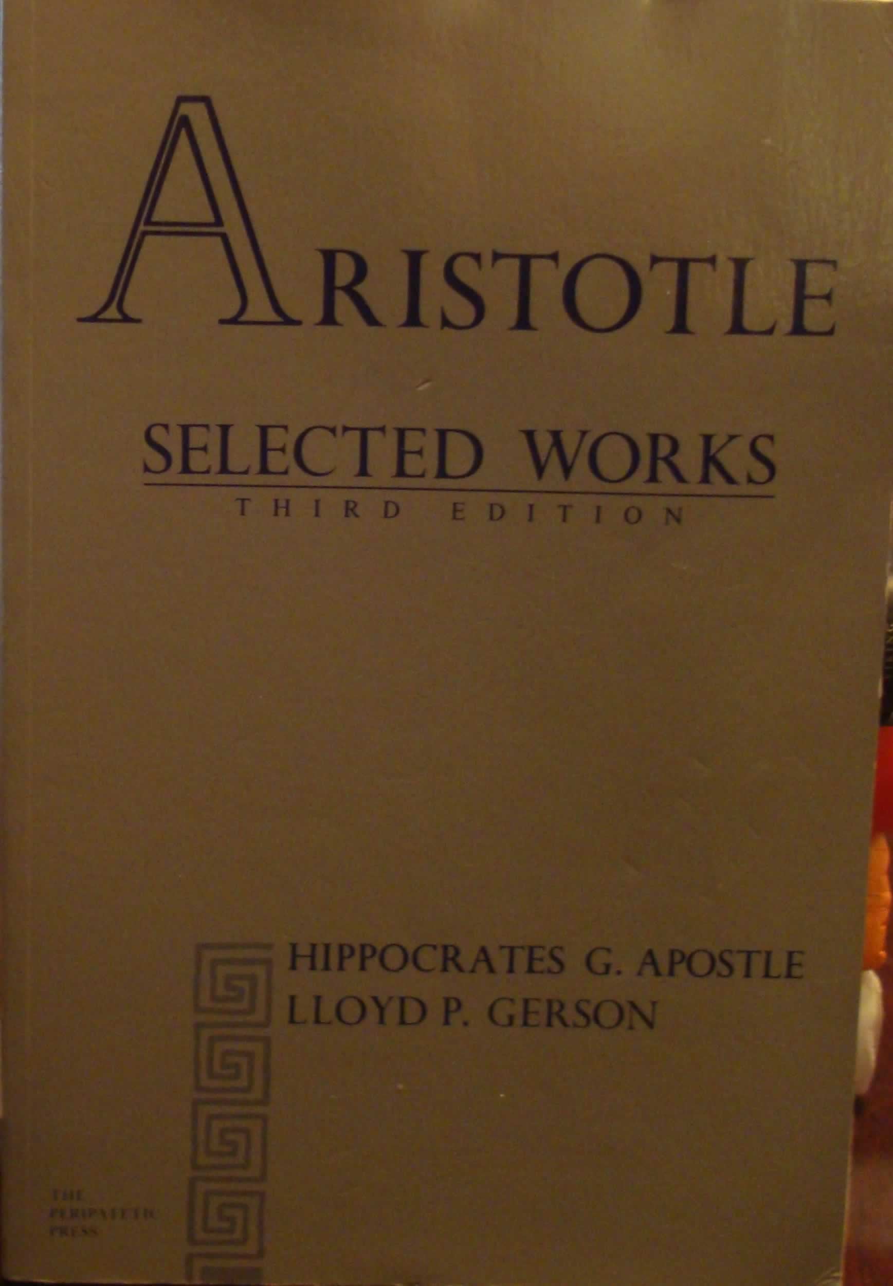 Aristotle Selected Works,Used