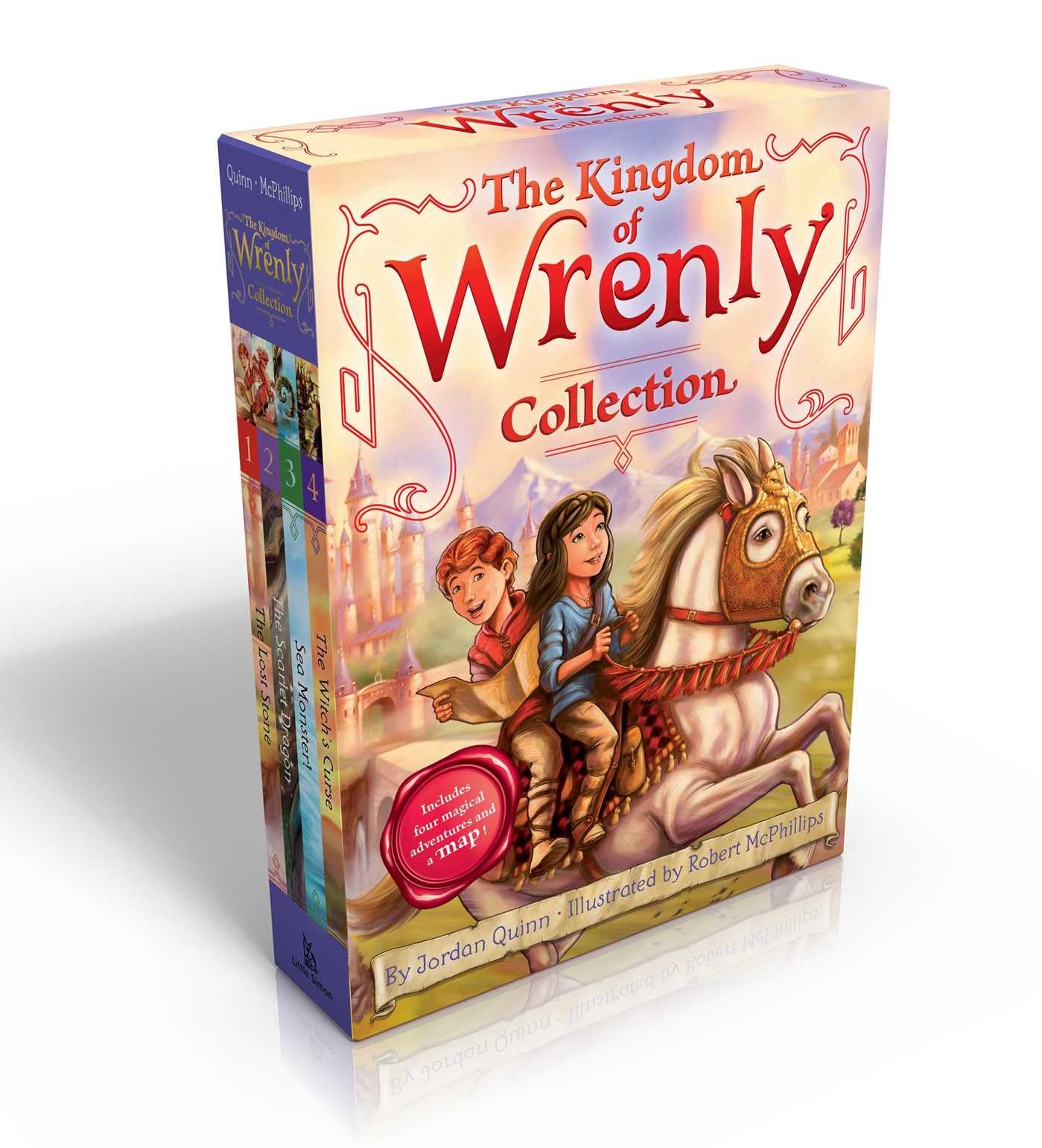 The Kingdom of Wrenly Collection (Includes four magical adventures and a map!) (Boxed Set): The Lost Stone; The Scarlet Dragon; ,New