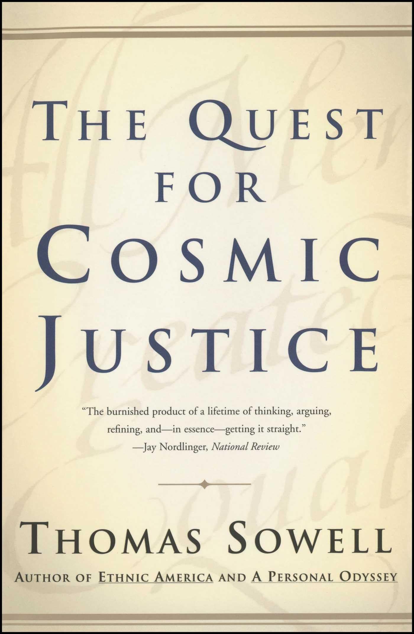 The Quest for Cosmic Justice,Used