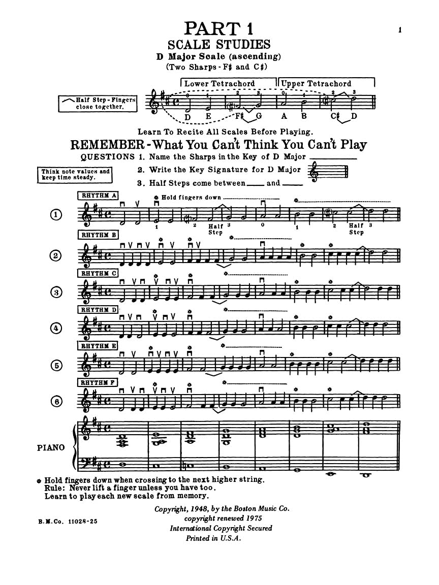 A Tune a Day Violin: Beginning Scales,Used