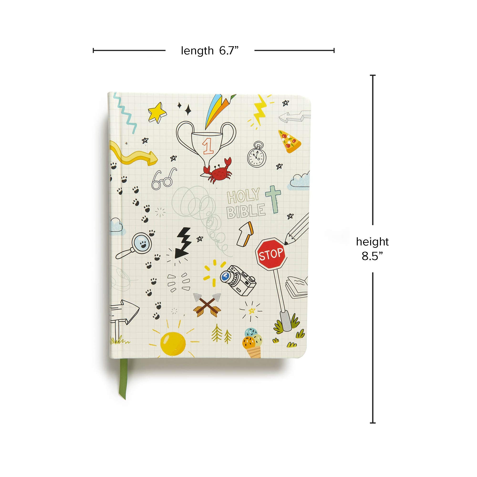 CSB Journal and Draw Bible for Kids, White, Black Letter, SingleColumn, Wide Margins, Journaling Space, Illustrations, Reading ,Used