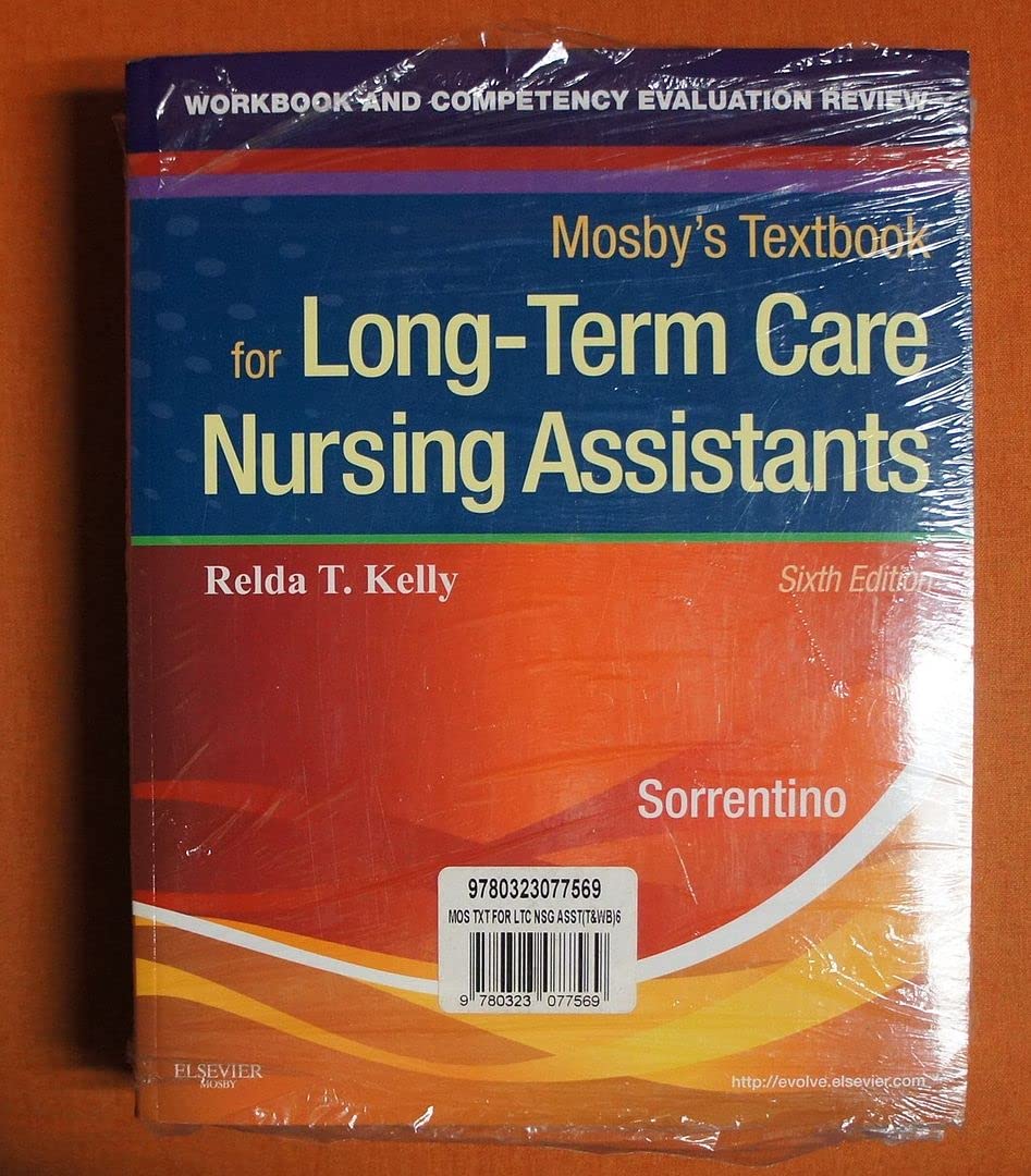 Mosby'S Textbook For Longterm Care Nursing Assistants Text And Workbook Package,New