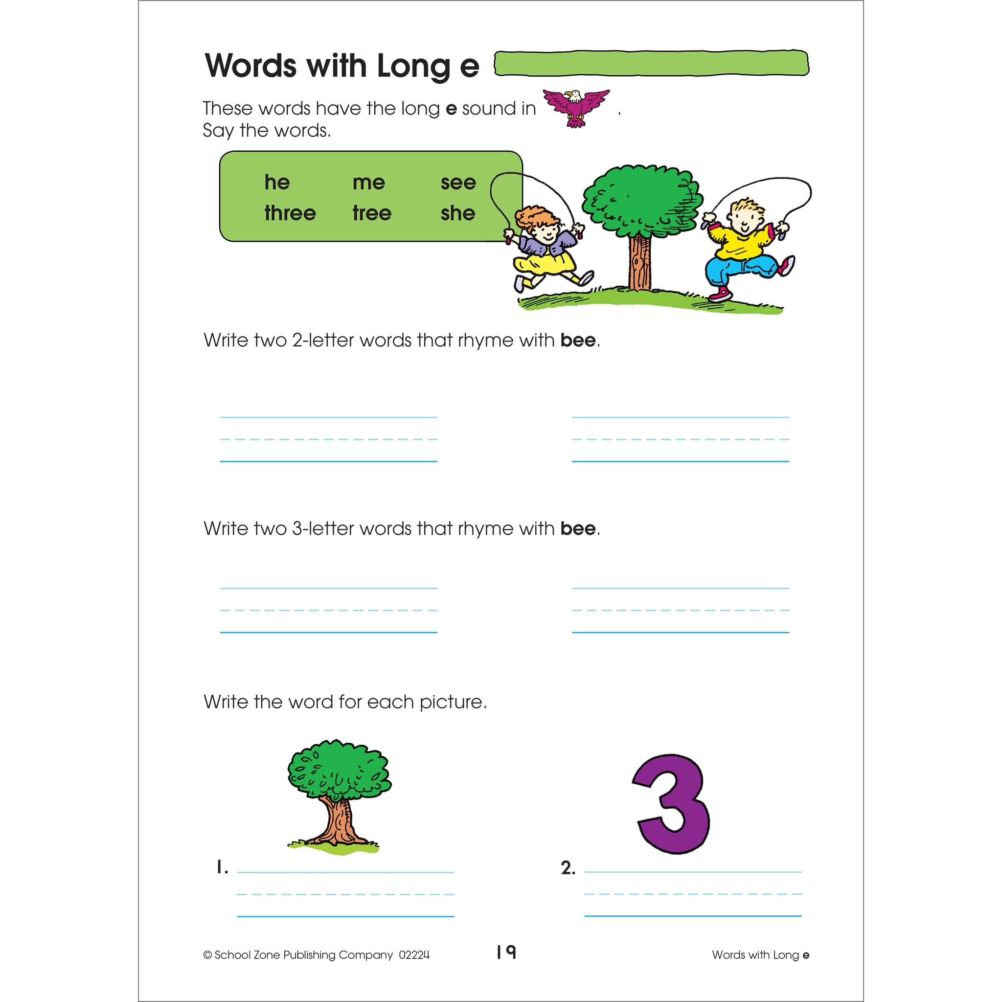 School Zone Spelling Puzzles Workbook 64 Pages, Ages 6 To 8, 1St Grade, 2Nd Grade, Compound Words, Vowels, Consonants, Pronu,Used