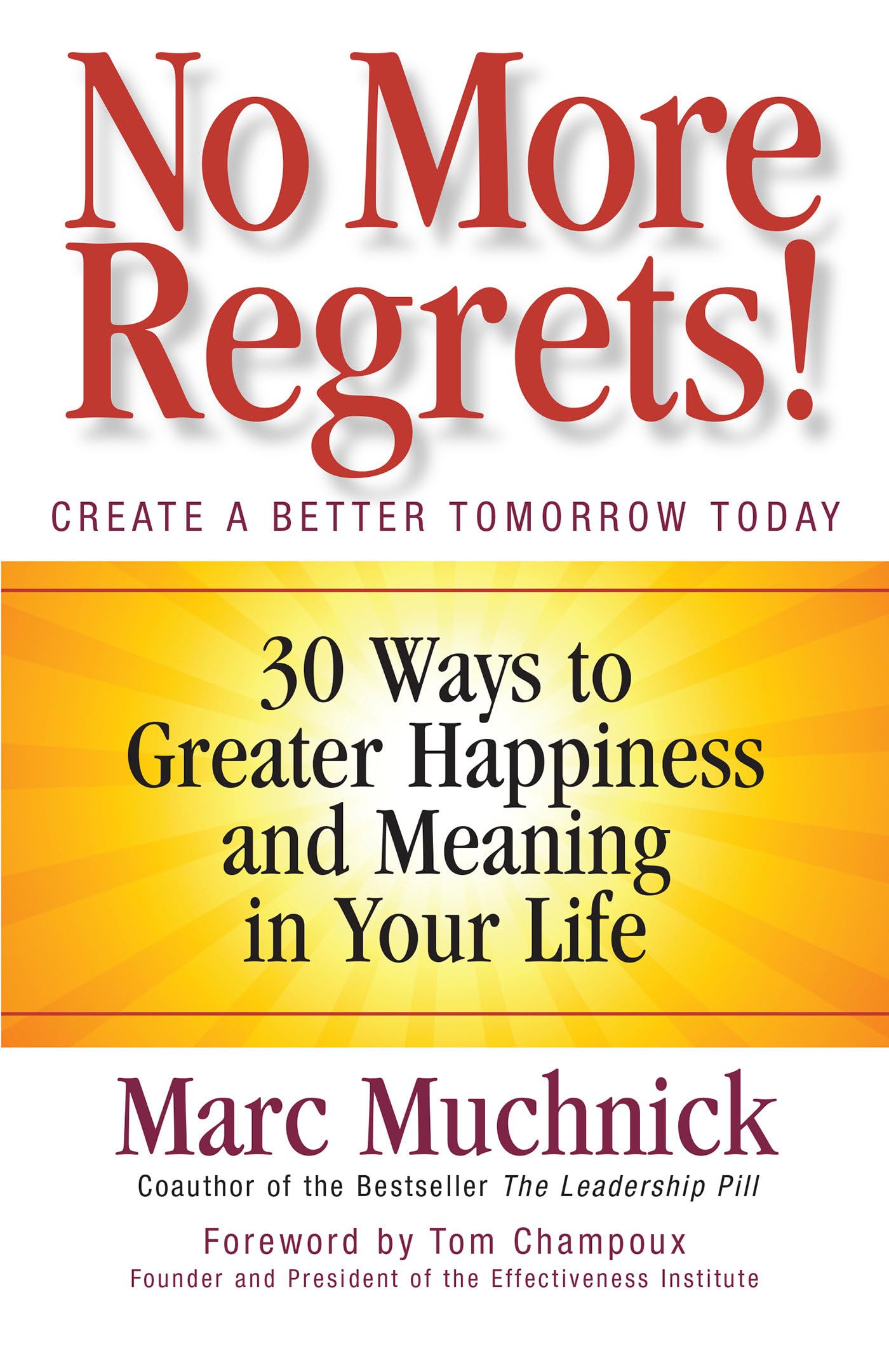 No More Regrets!: 30 Ways to Greater Happiness and Meaning in Your Life,Used