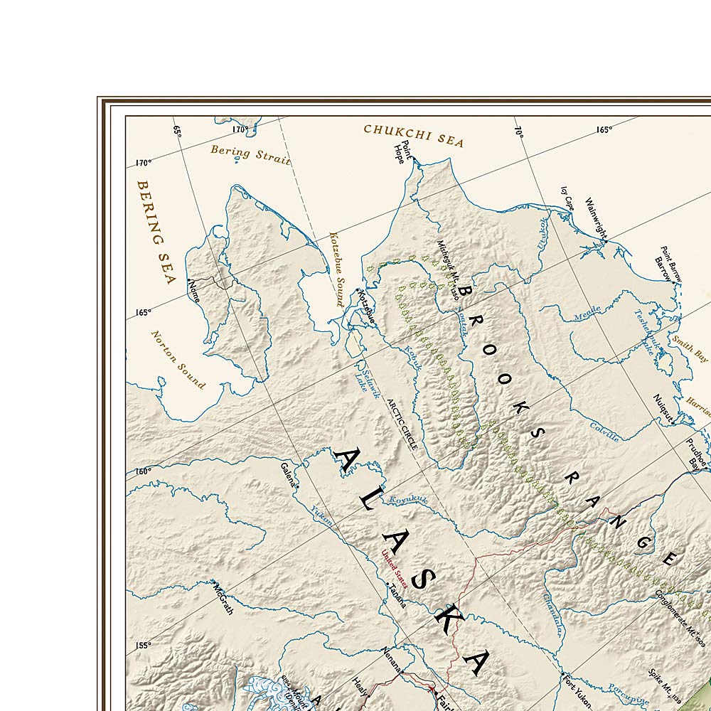 National Geographic Canada Wall Map Executive (38 x 32 in) (National Geographic Reference Map),Used