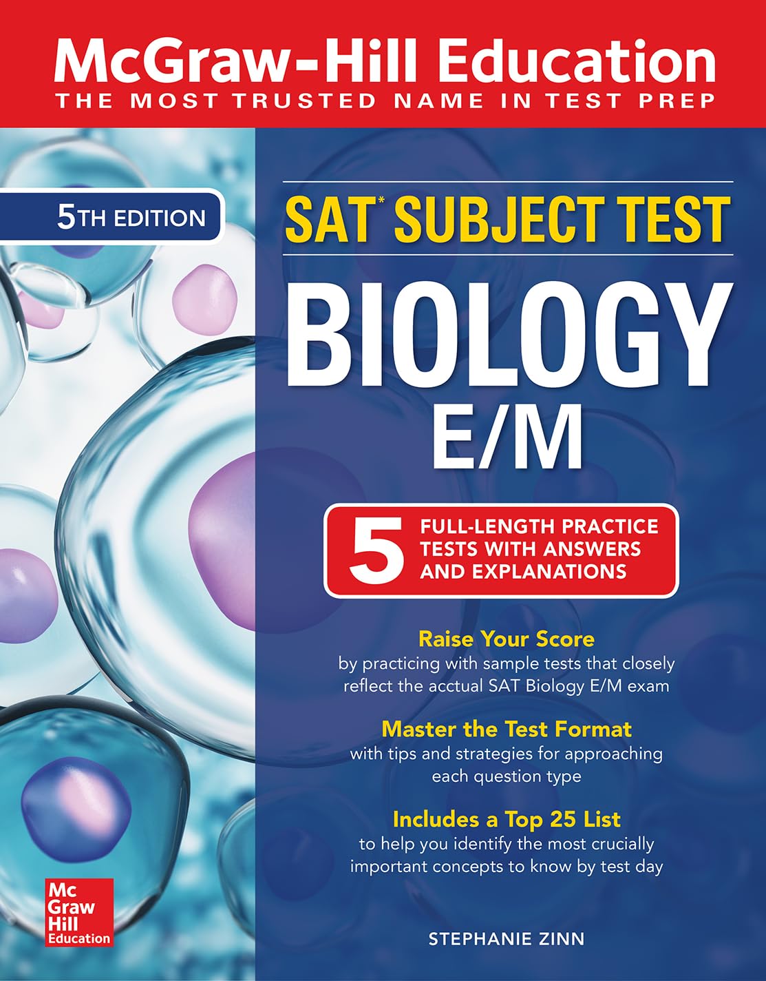 McGrawHill Education SAT Subject Test Biology E/M, Fifth Edition,Used