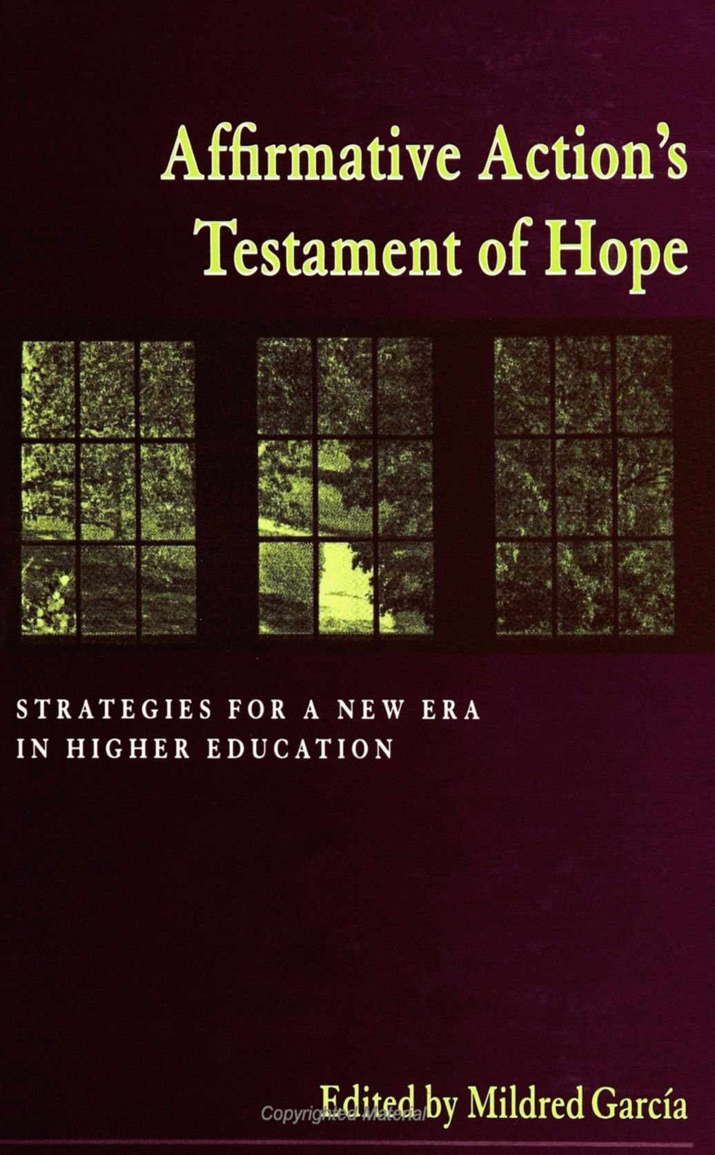 Affirmative Action's Testament of Hope: Strategies for a New Era in Higher Education,Used
