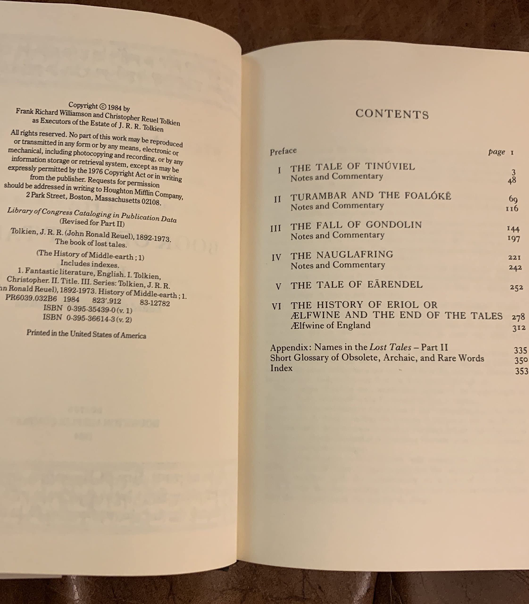 The Book of Lost Tales (History of Middleearth, 2),Used