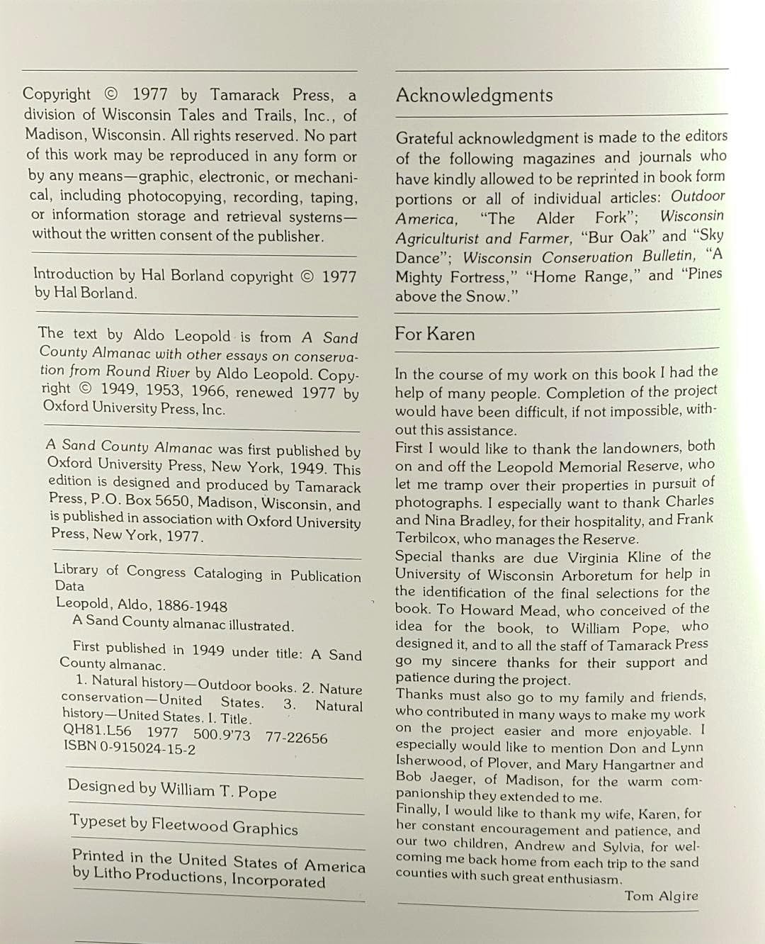 A Sand County Almanac Illustrated,Used