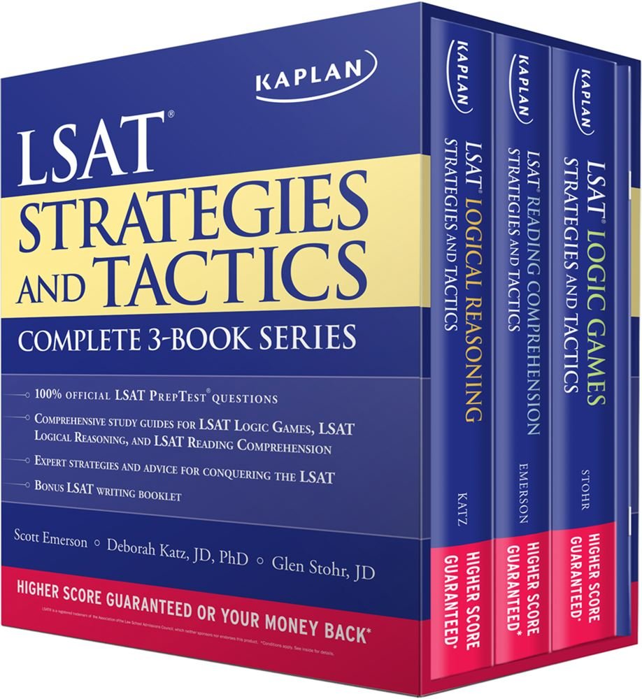 Kaplan LSAT Strategies and Tactics Complete 3Book Series,Used