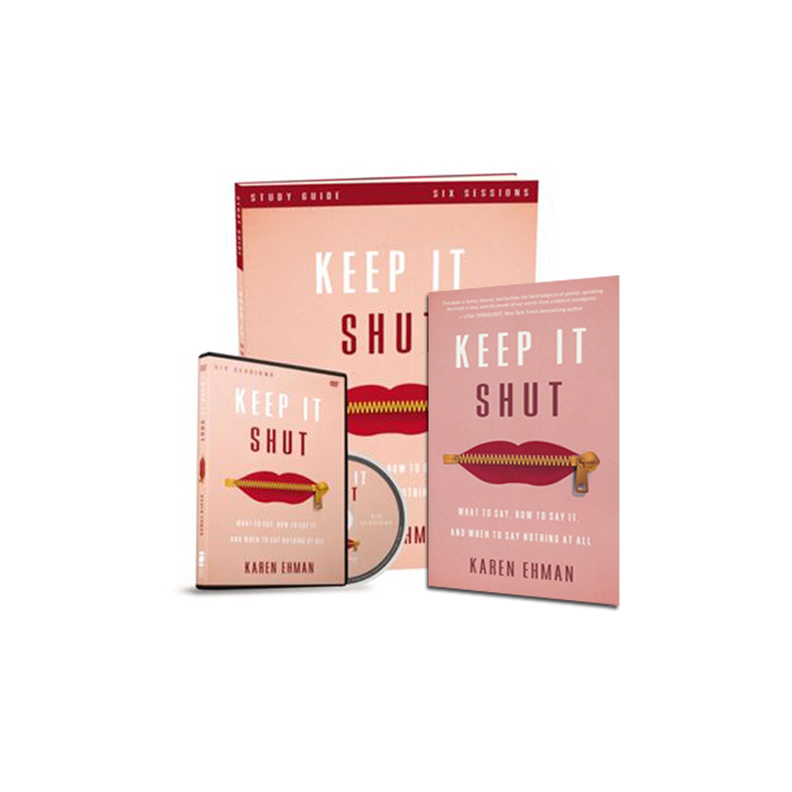 Full Set : Book + Dvd + Study Guide Keep It Shut: What To Say, How To Say It, And When To Say Nothing At All Karen Ehman 2014,New