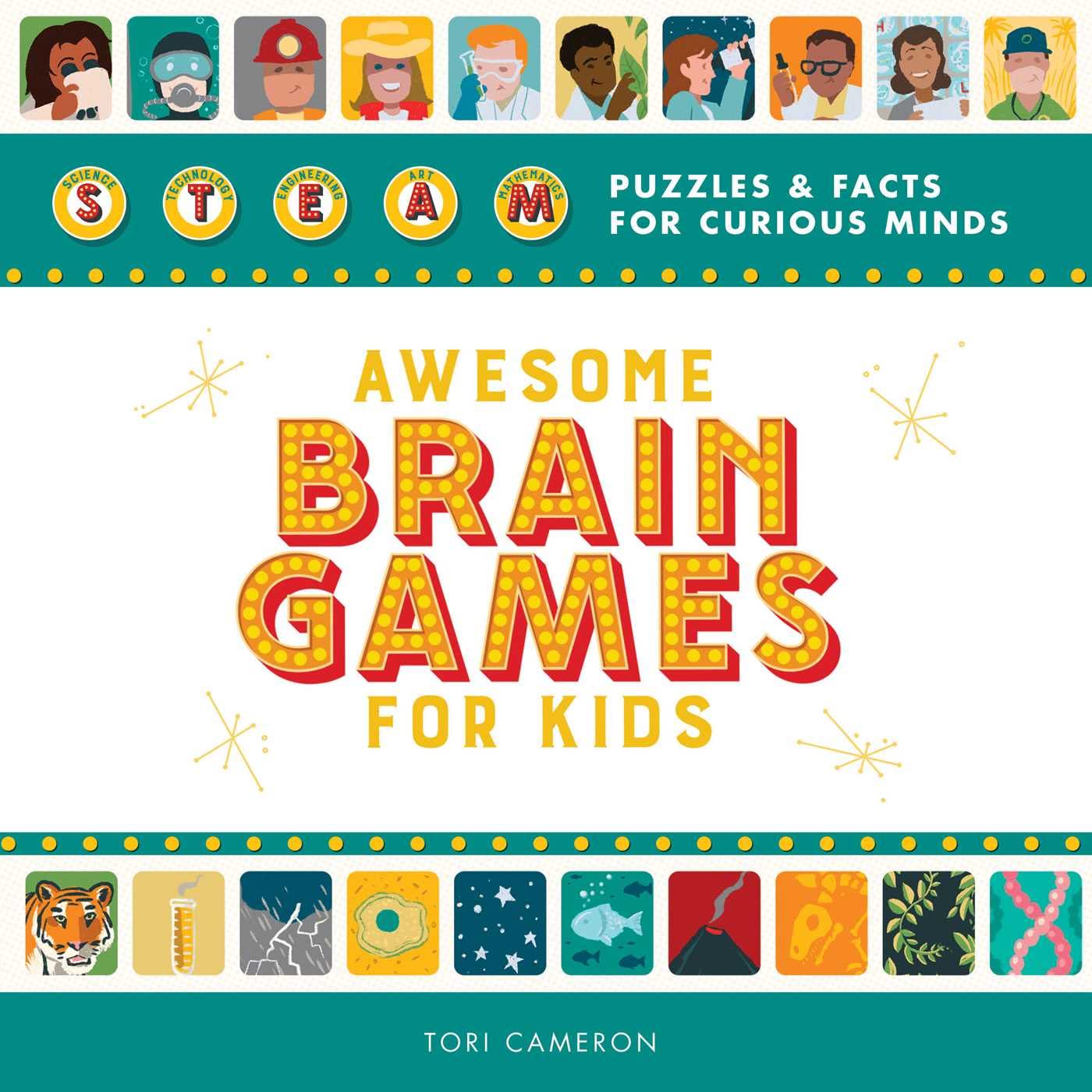 Awesome Brain Games for Kids: STEAM Puzzles and Facts for Curious Minds,Used