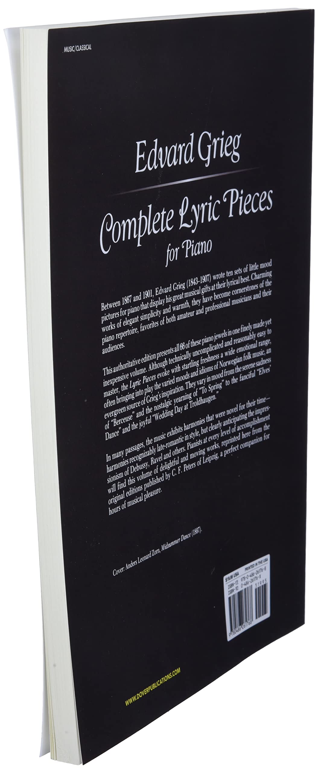 Complete Lyric Pieces For Piano (Dover Classical Piano Music),New
