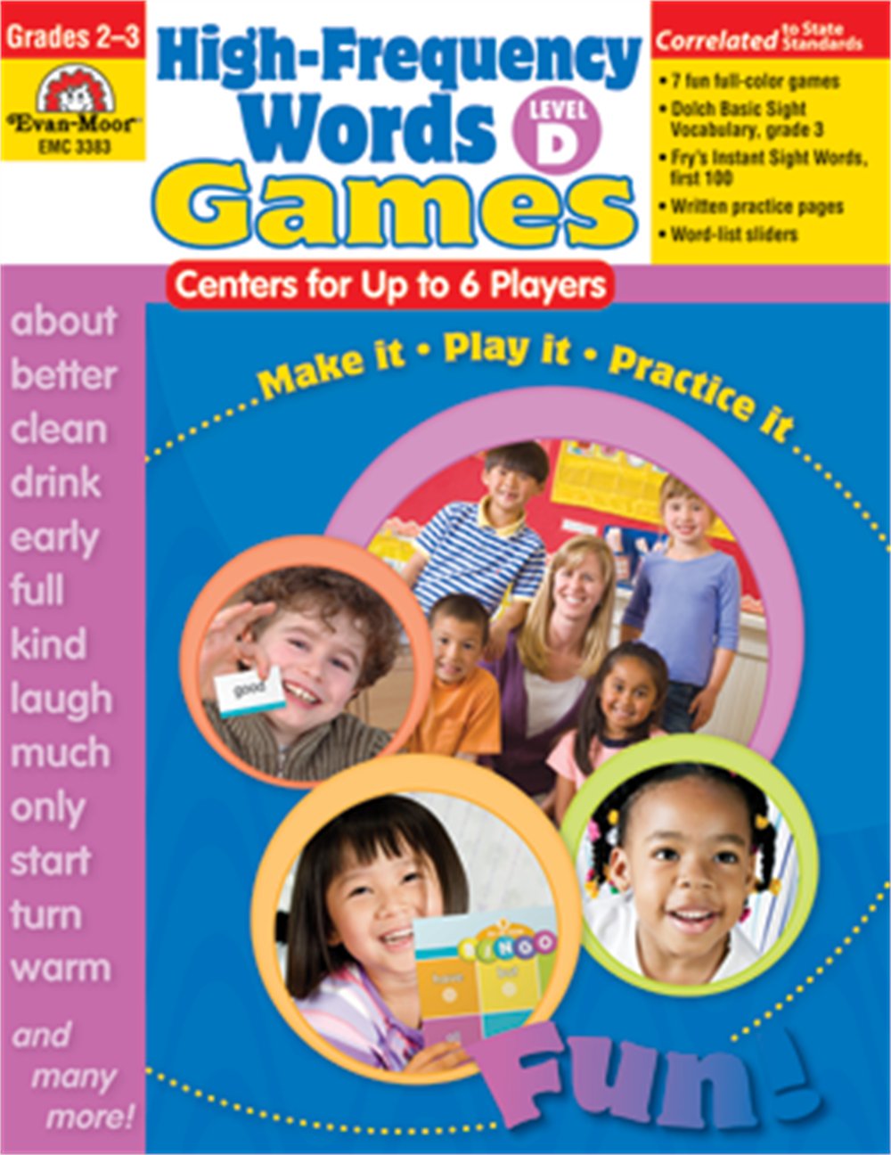 HighFrequency Words: Center Games for Up to 6 Players, Level D,Used