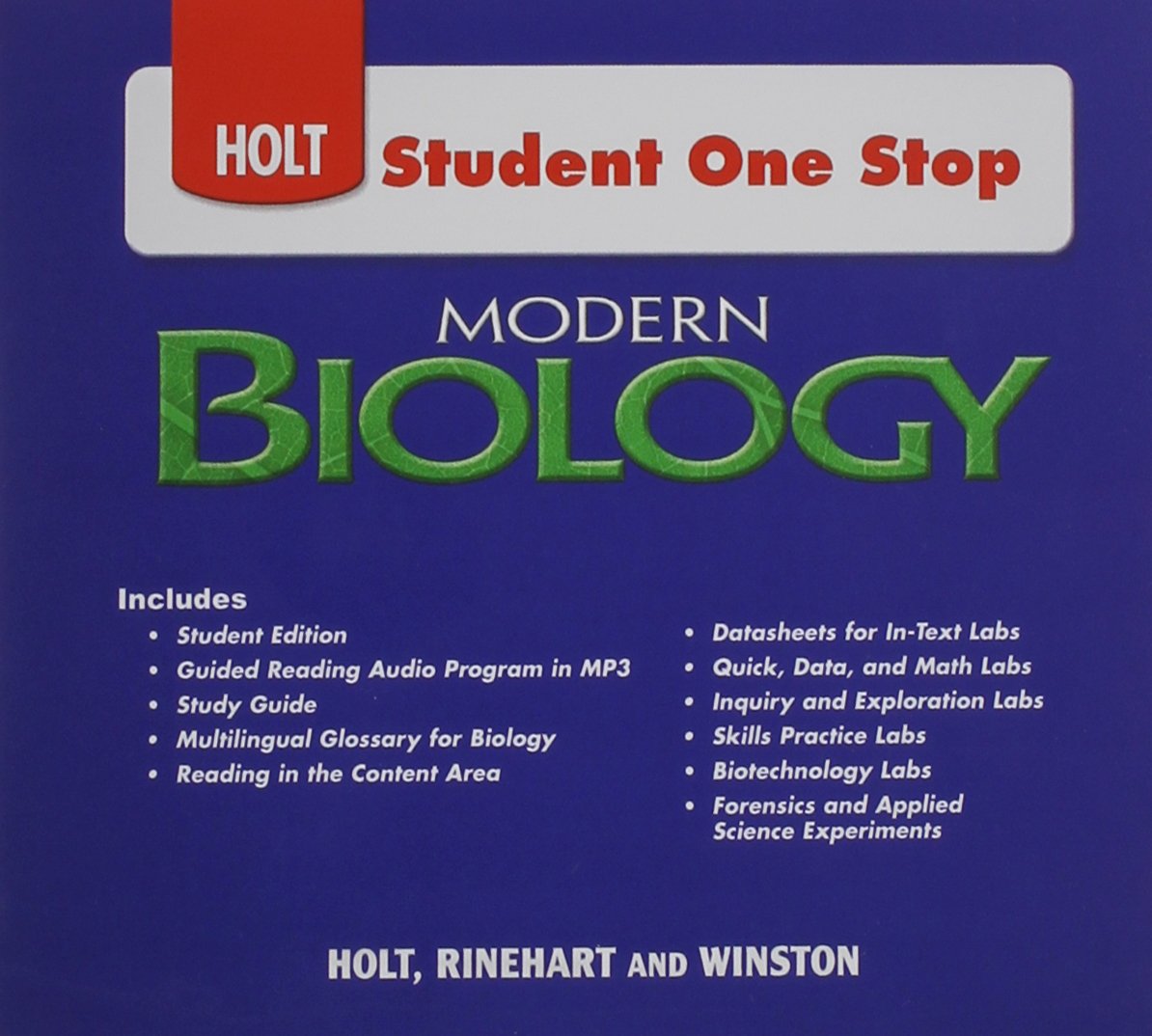 Holt Student One Stop: Modern Biology,Used