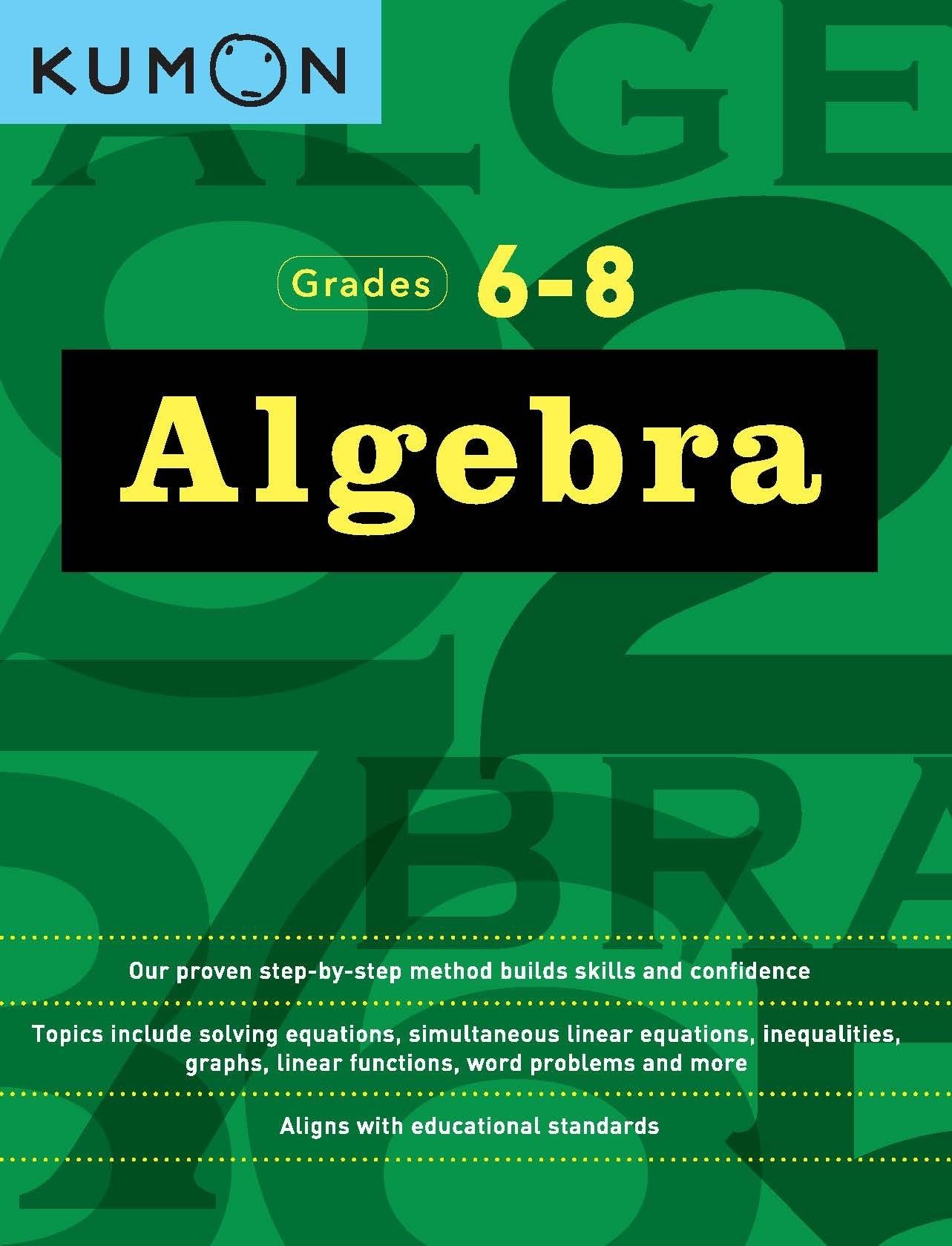 Kumon AlgebraGrades 68 (Kumon Middle School Math Workbooks) (Kumon Math Workbooks),Used