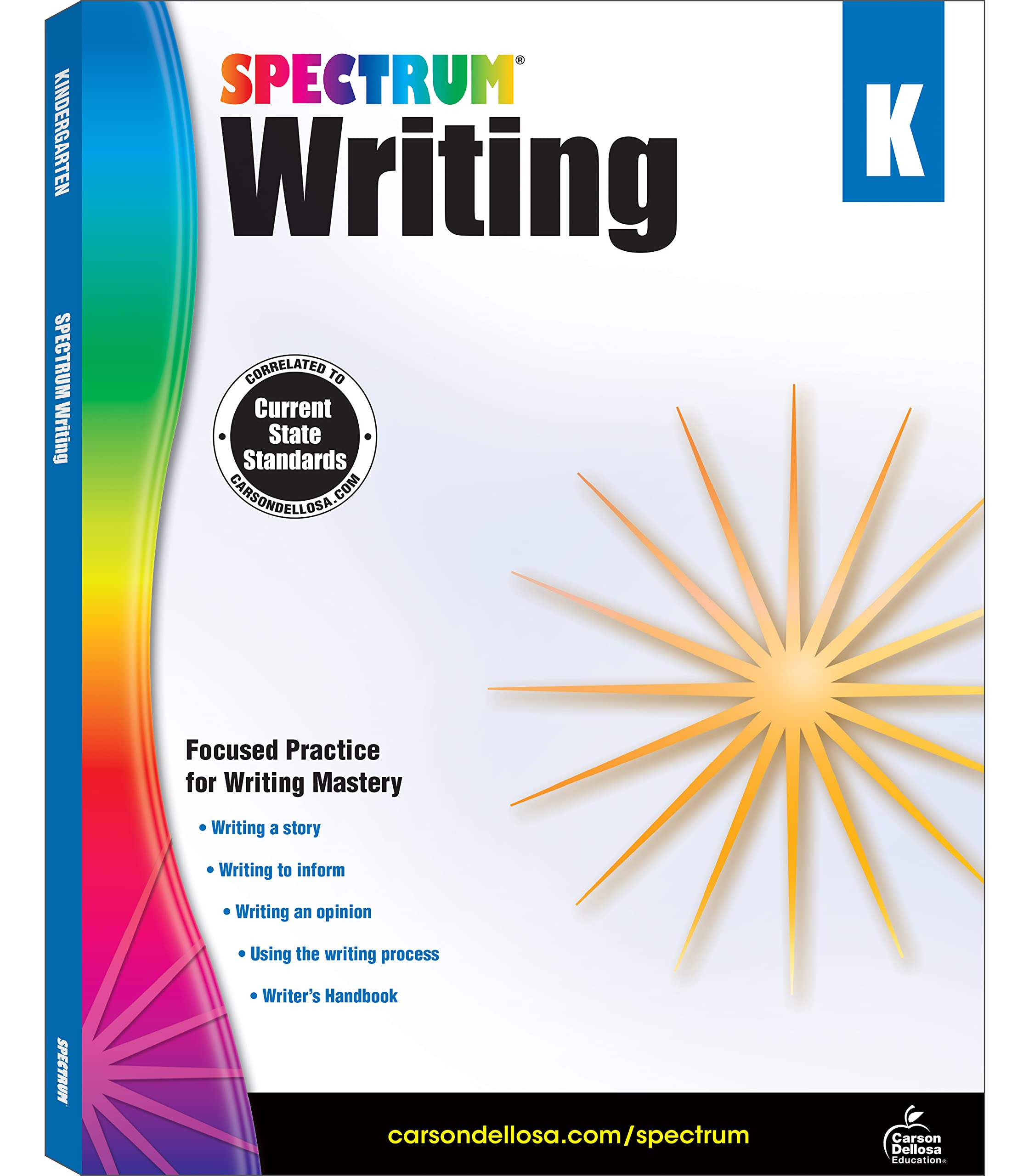 Spectrum Writing Kindergarten Workbooks, Learn to Write a Story, to Inform, an Opinion, Alphabet Letters and Sight Words Handwri,New