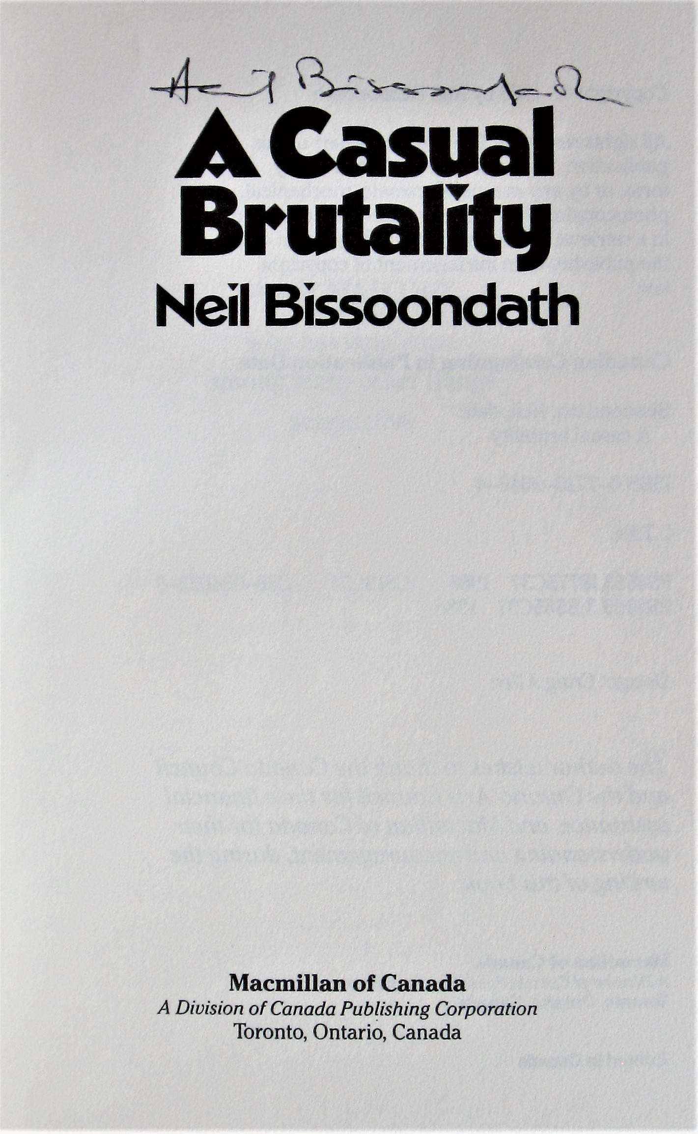 A casual brutality,Used