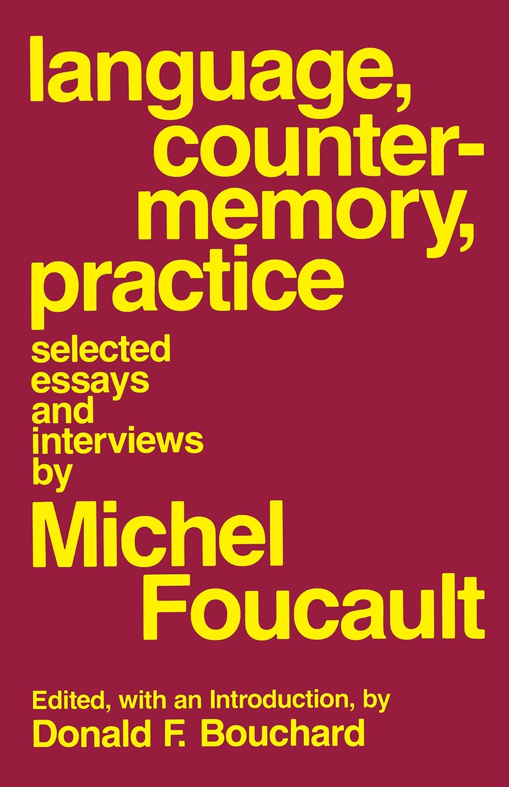 Language, CounterMemory, Practice: Selected Essays and Interviews (Cornell Paperbacks),New