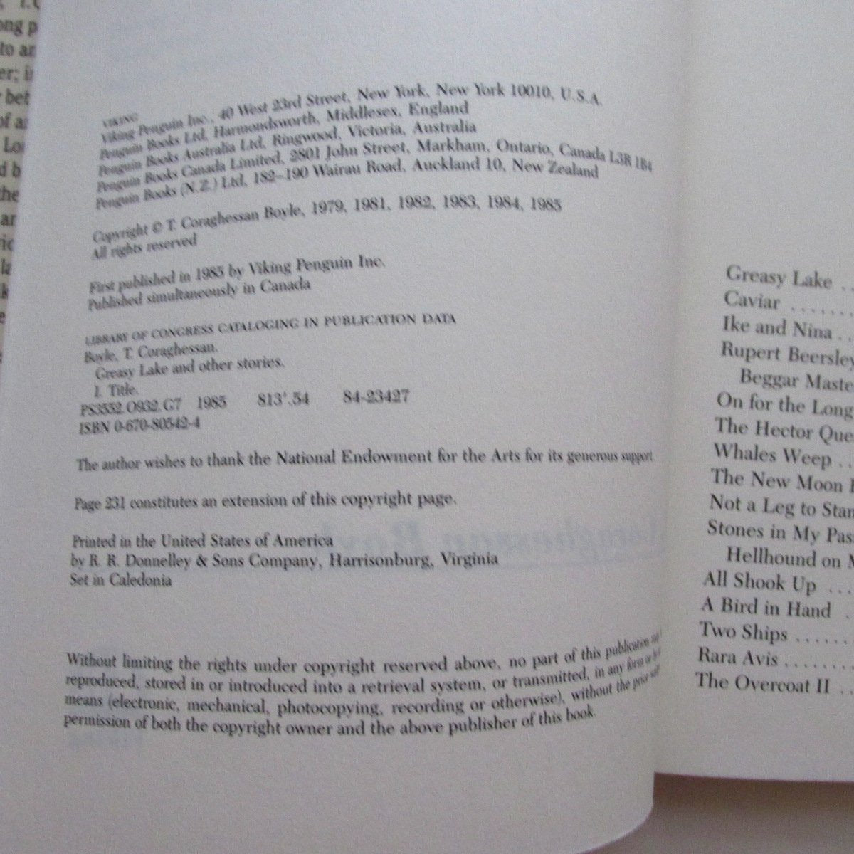 Greasy Lake and Other Stories,Used