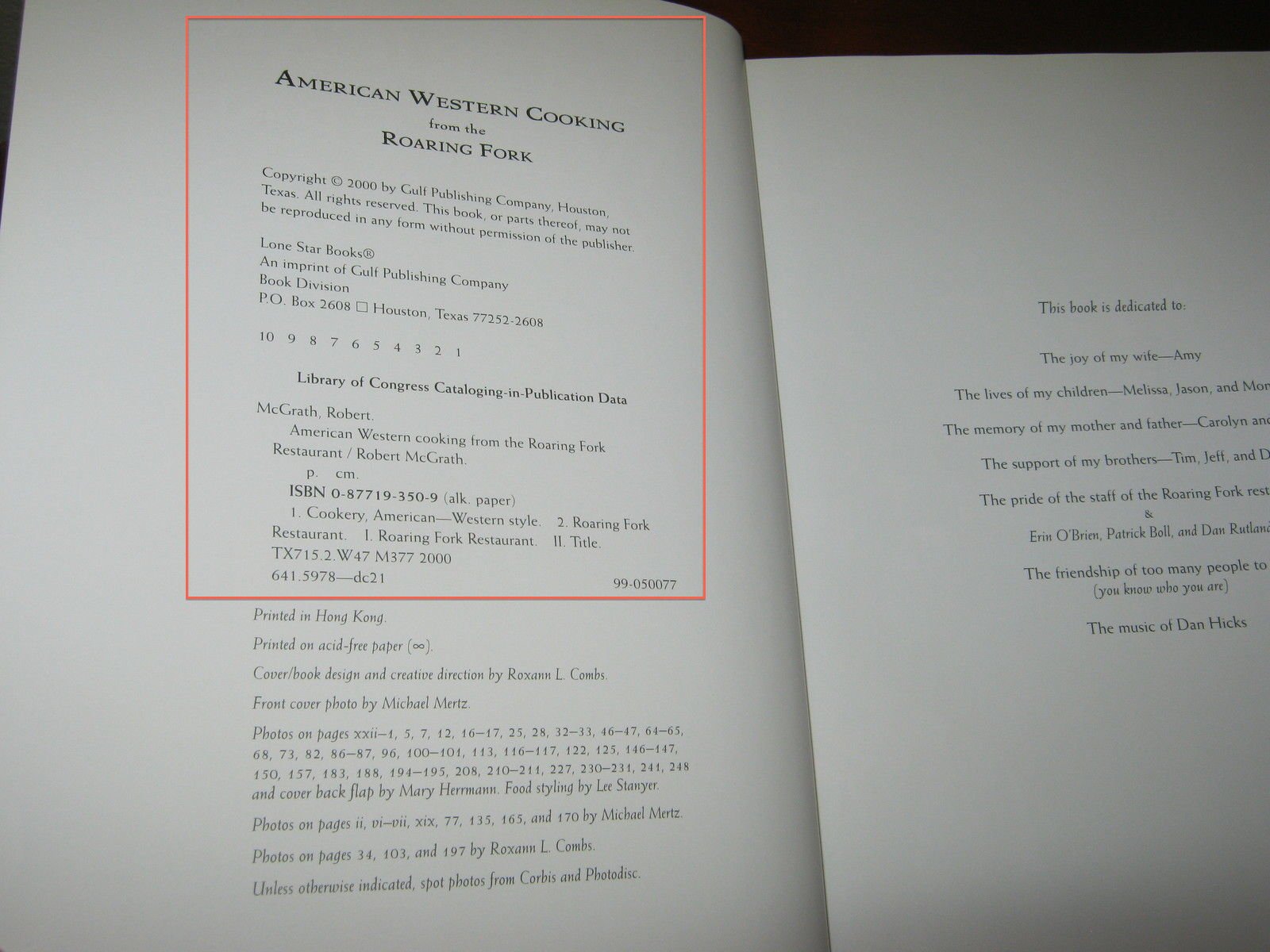 American Western Cooking from the Roaring Fork,Used