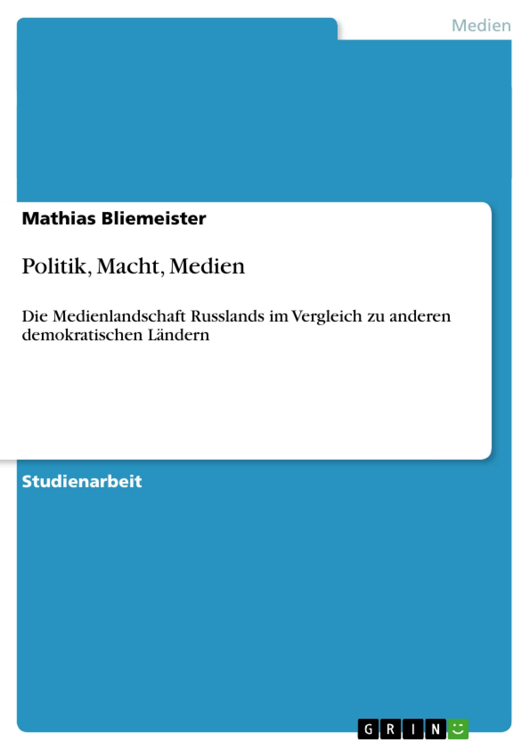 Politik, Macht, Medien (German Edition),Used