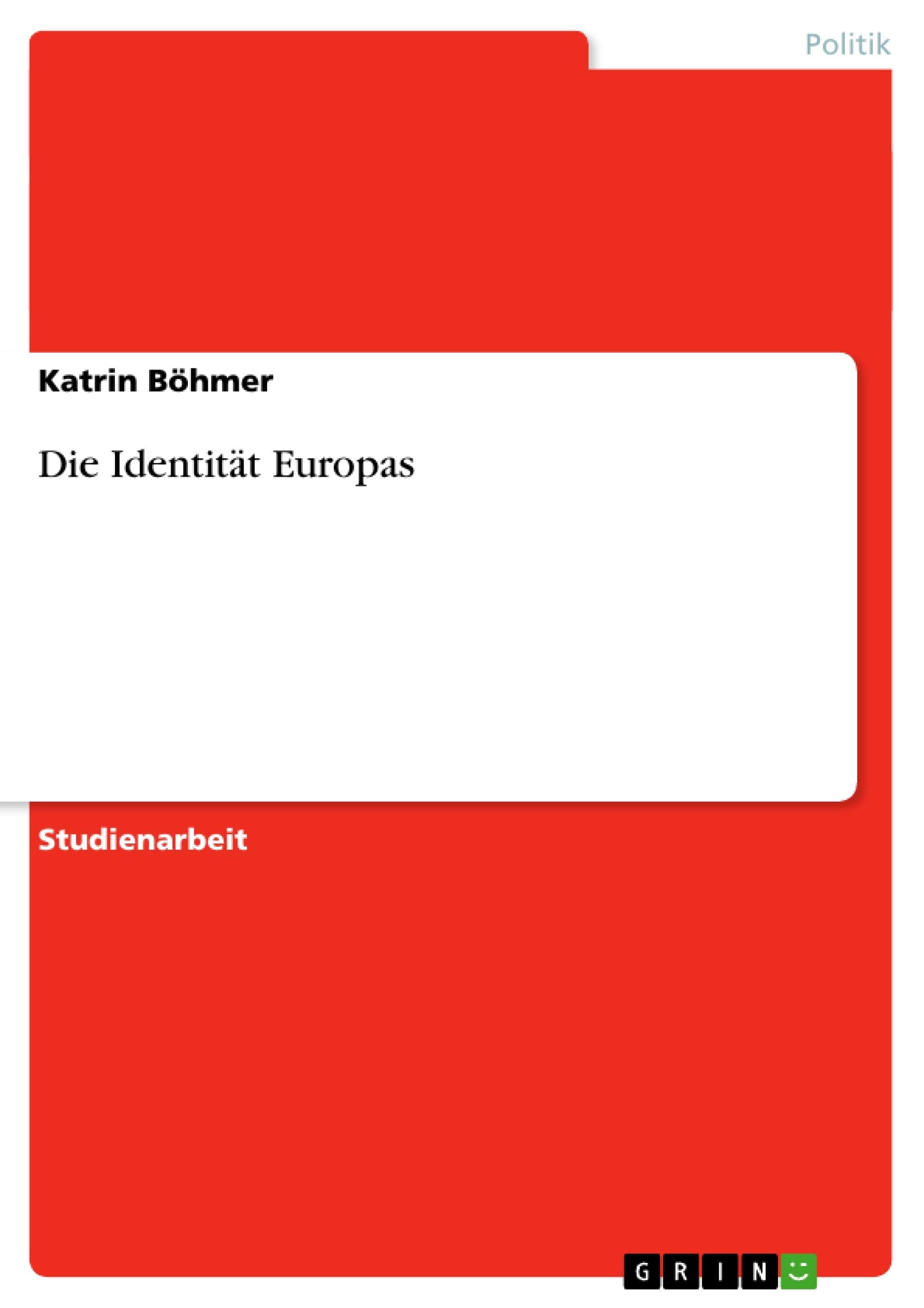 Die Identitt Europas (German Edition),Used