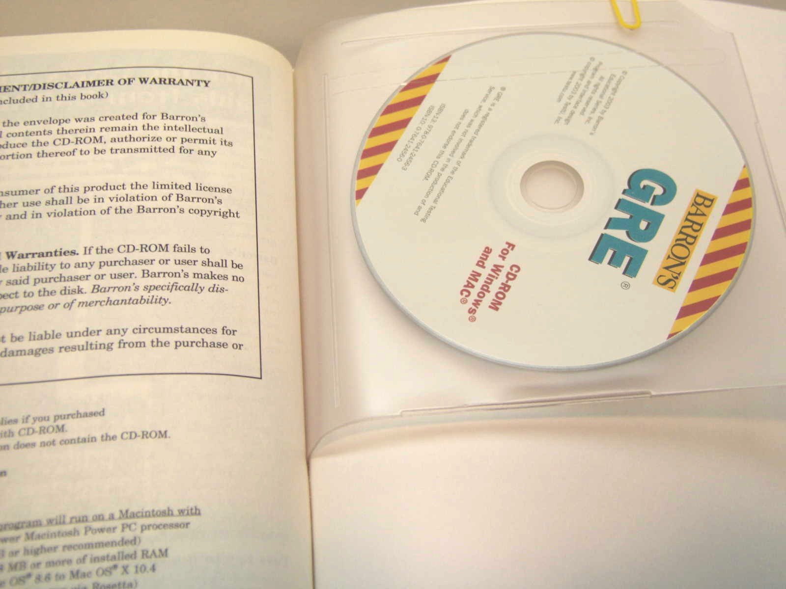Barron's GRE: Graduate Record Examination,Used