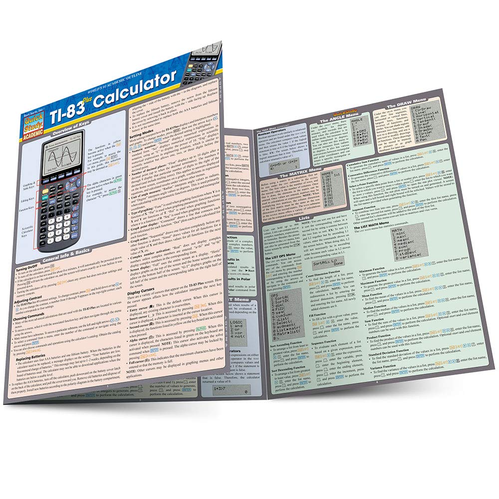 Ti83 Plus Calculator (Quick Study Academic),Used