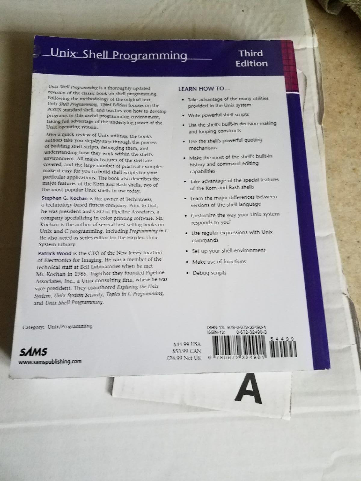 Unix Shell Programming (3rd Edition),Used