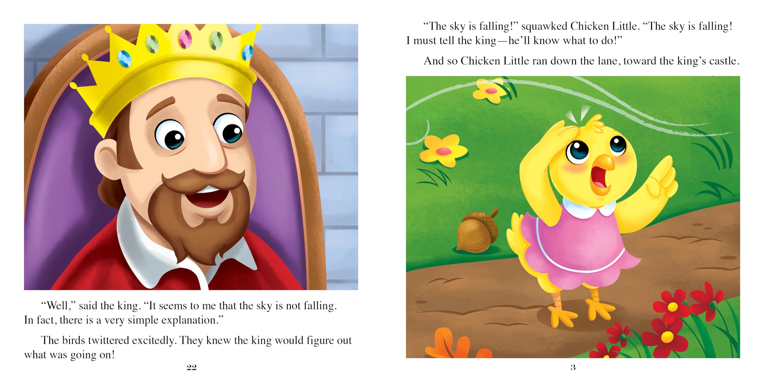 Phidal Chicken Little Little Classics Stories for kids, 24page storybook,Used