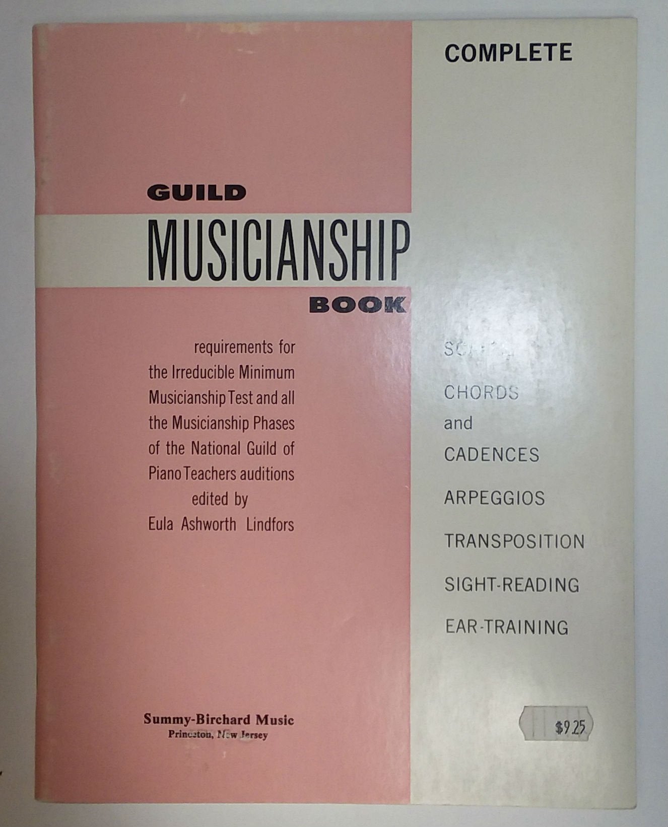 Guild Musicianship Book Scales, Chords and Cadences,Used
