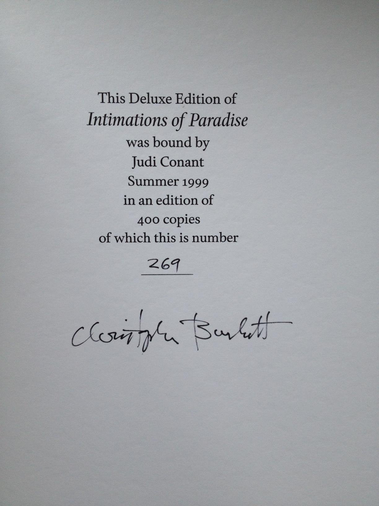 Intimations Of Paradise: Photographs By Christopher Burkett,New