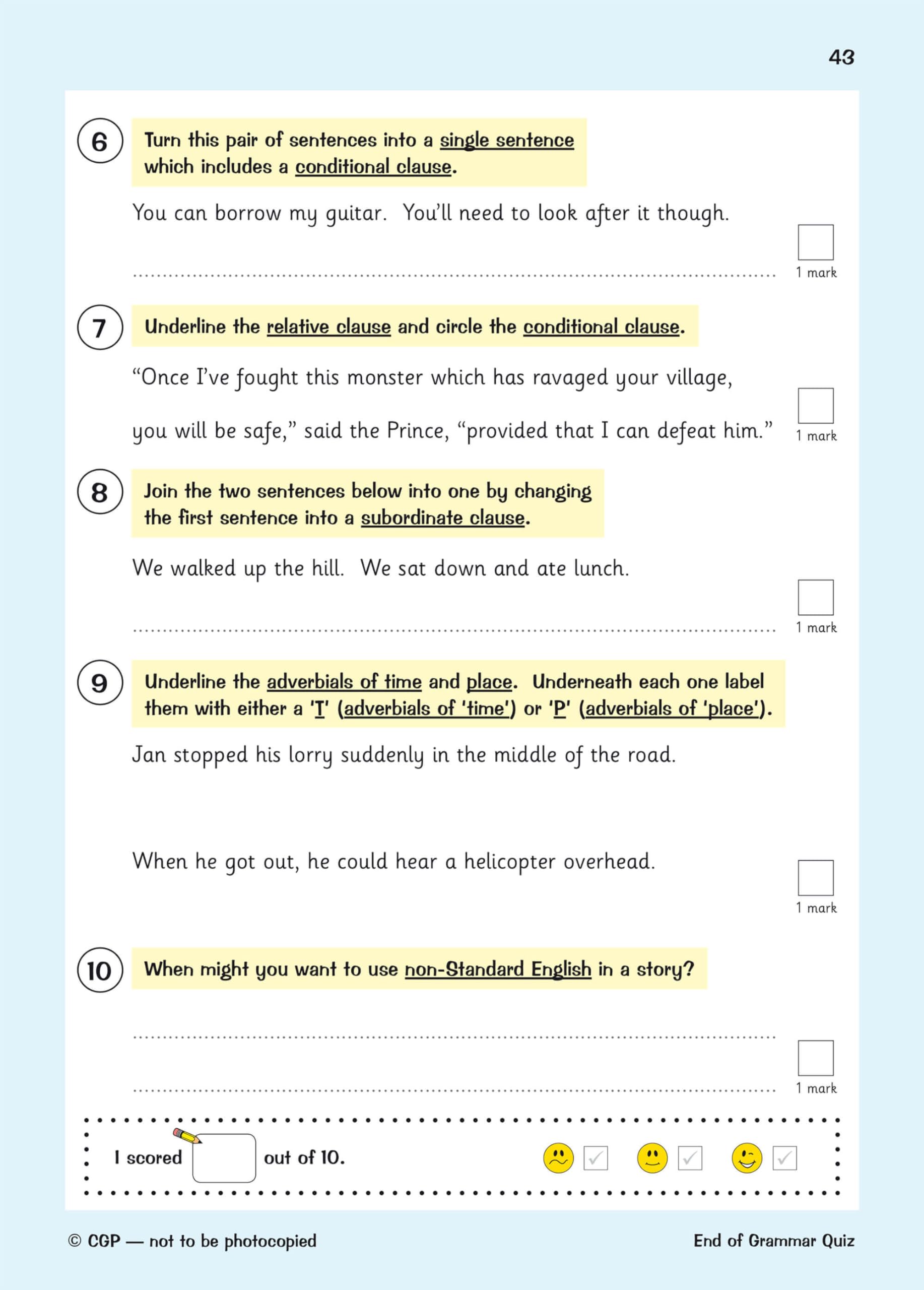 New KS2 English Targeted Question Book: Challenging Grammar, Punctuation & Spelling Year 5 Stretch (CGP KS2 English),Used