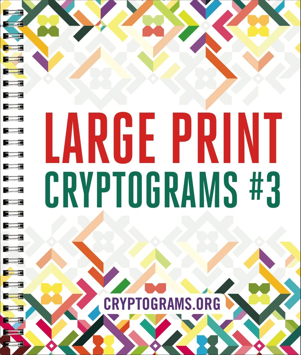 Large Print Cryptograms #3,Used