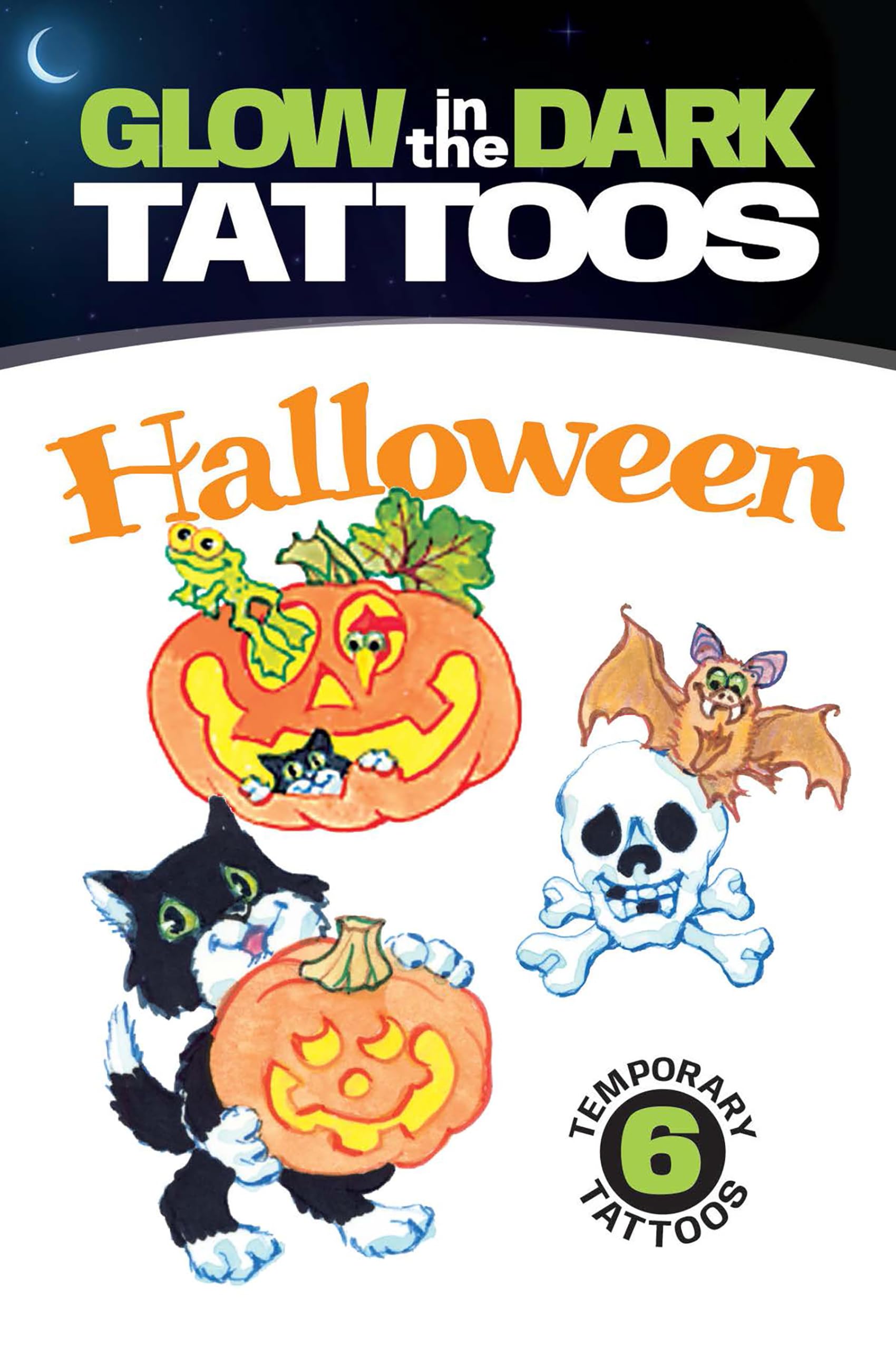 Glowinthedark Tattoos Halloween: Glowinthedark Tattoos (Dover Little Activity Books: Halloween),New