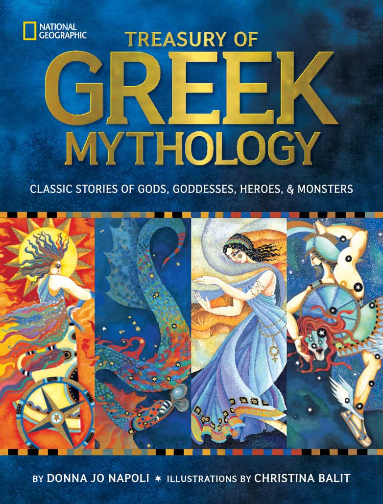 Treasury of Greek Mythology: Classic Stories of Gods, Goddesses, Heroes & Monsters,Used