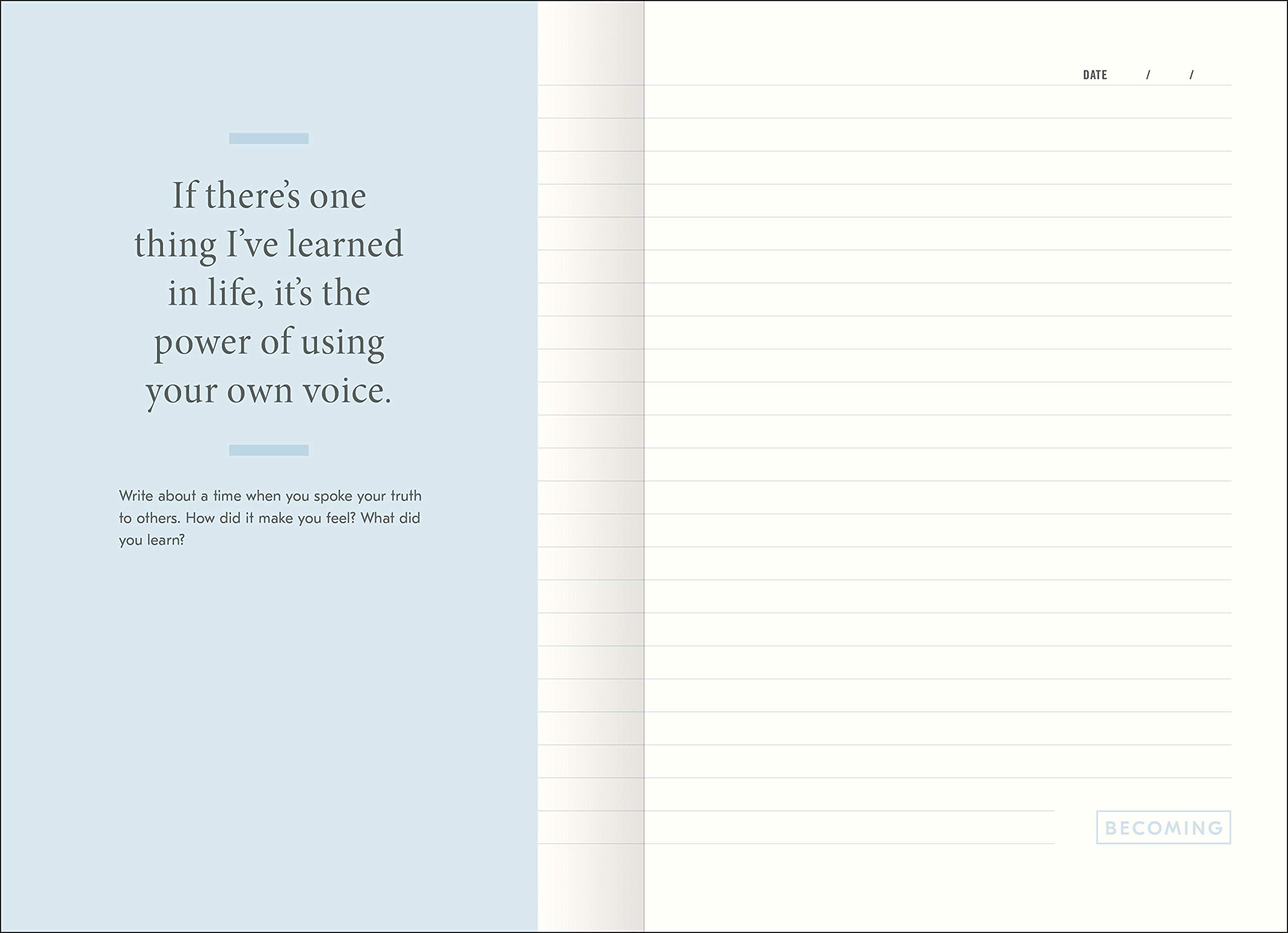 Becoming: A Guided Journal For Discovering Your Voice,New
