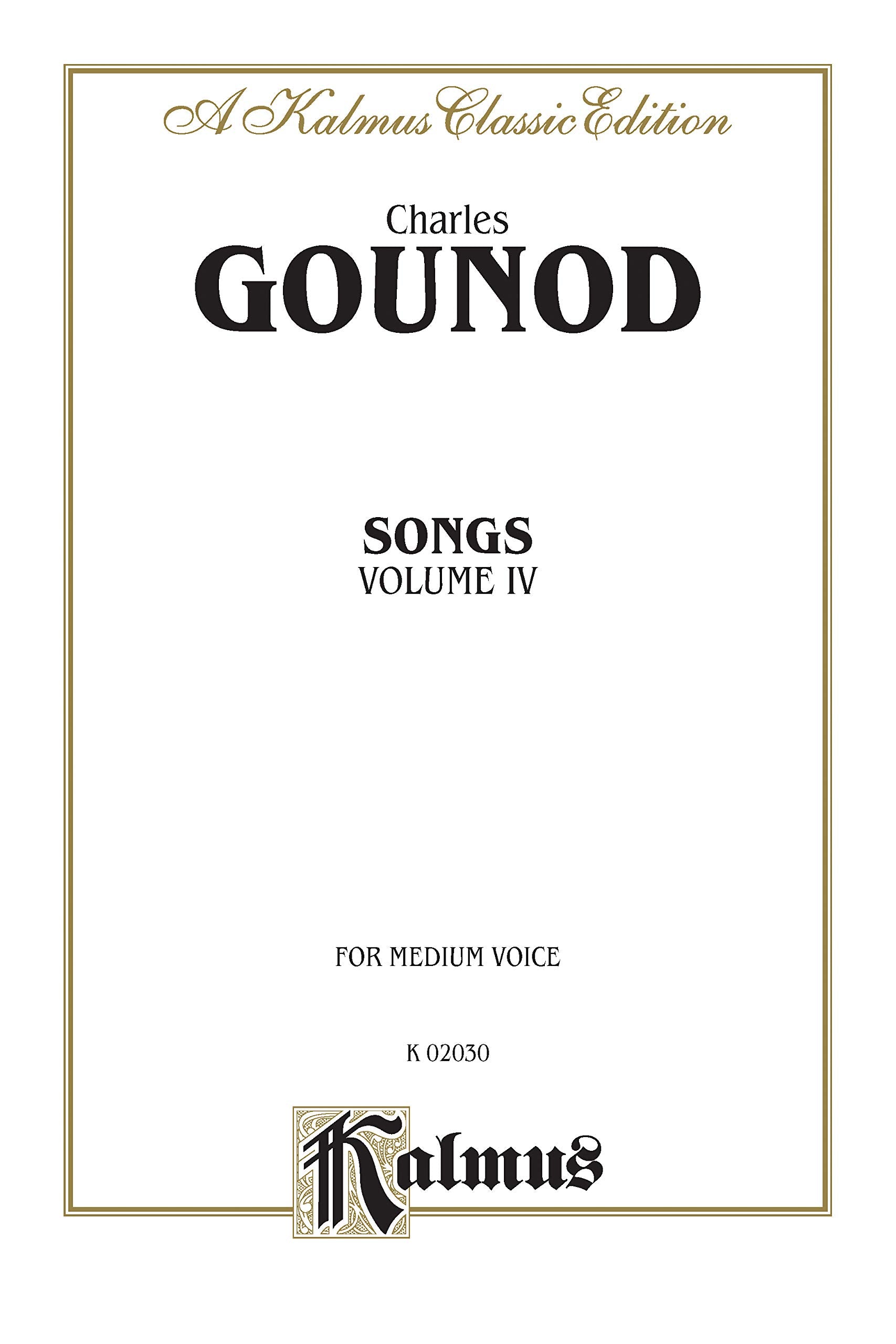 Songs, Vol 4: Medium Voice (French Language Edition) (Kalmus Edition, Vol 4) (French Edition),Used