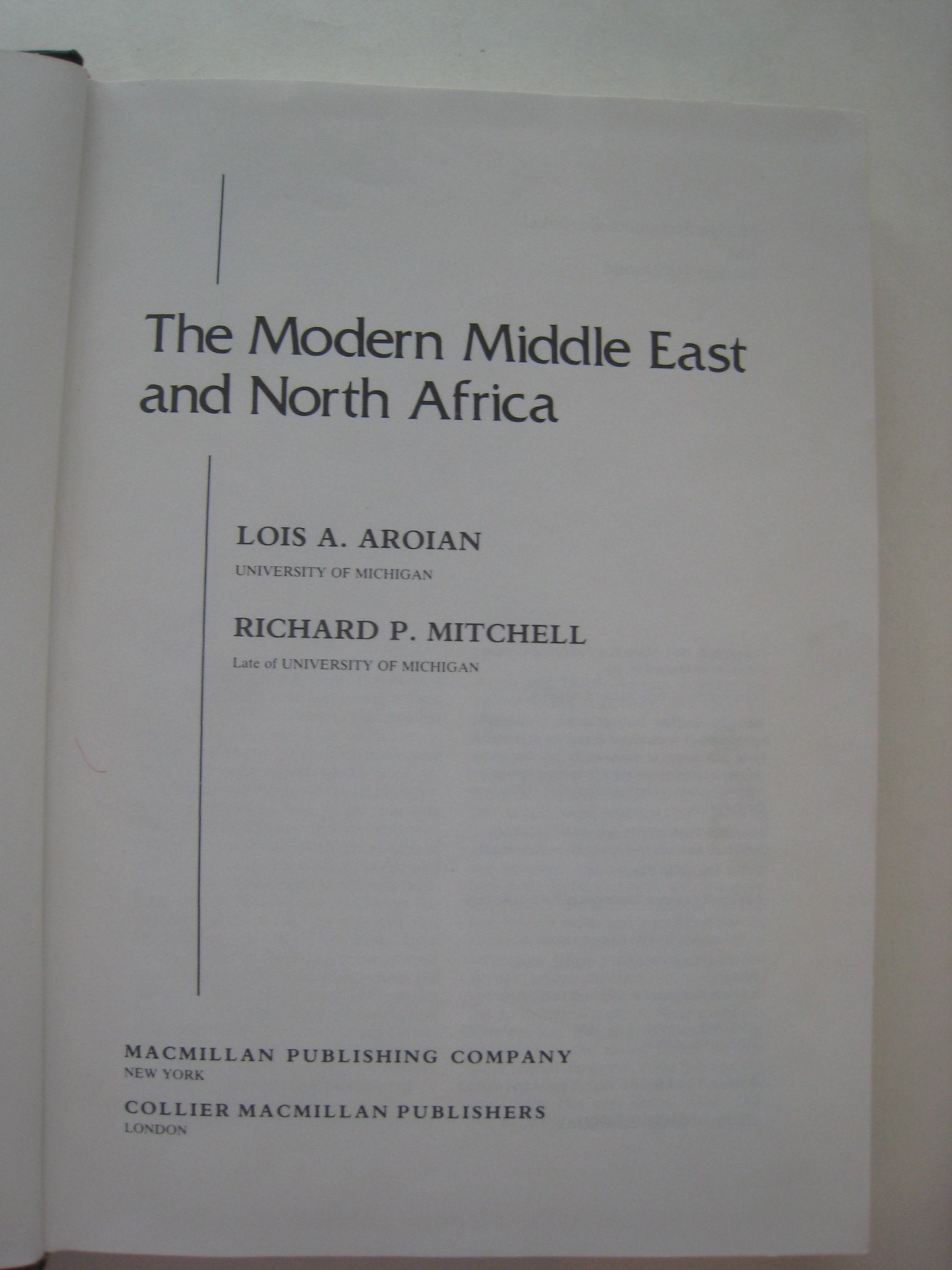 Modern Middle East And North Africa,Used
